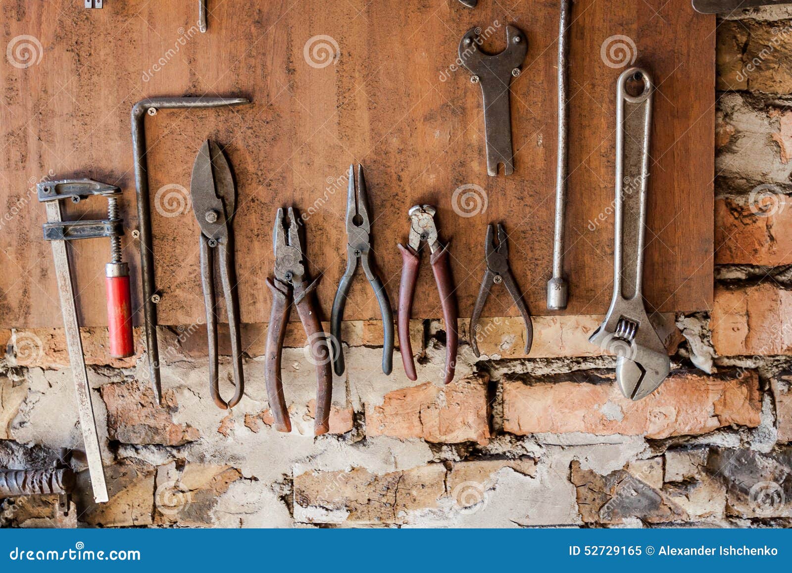 Old Vintage Tools At Workshop. Stock Image - Image of 