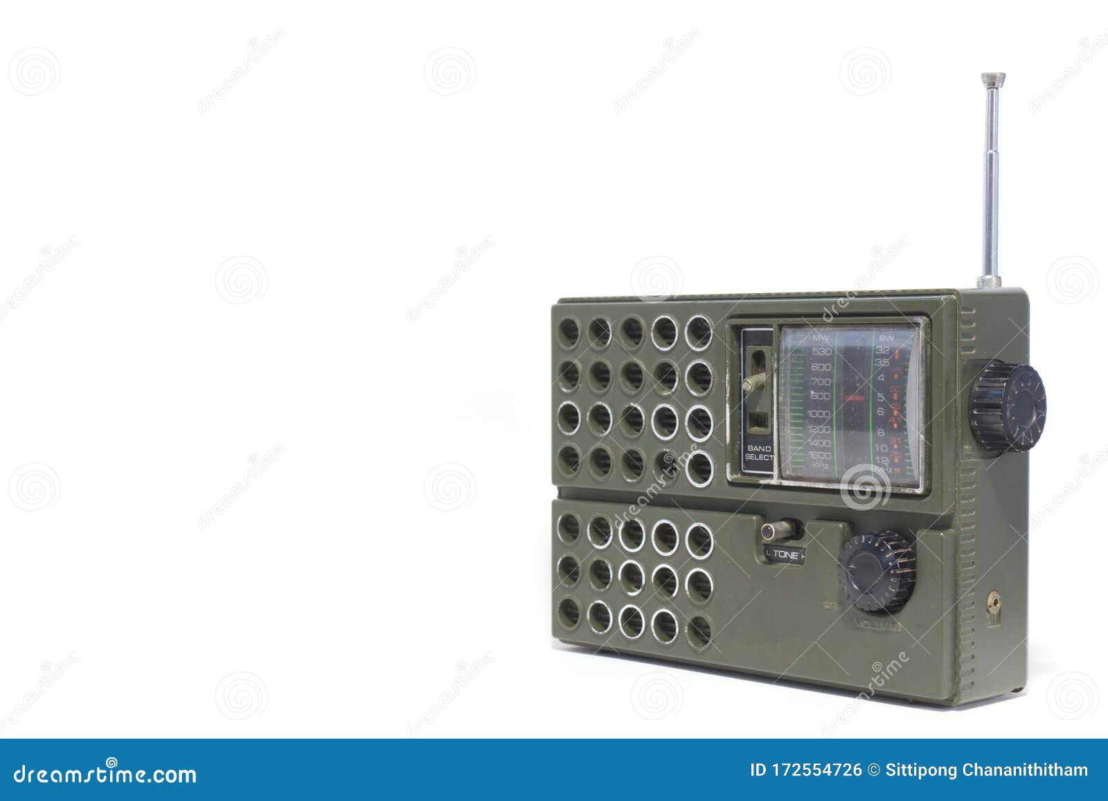 facing of an old transistor radio facing of an old transistor radio