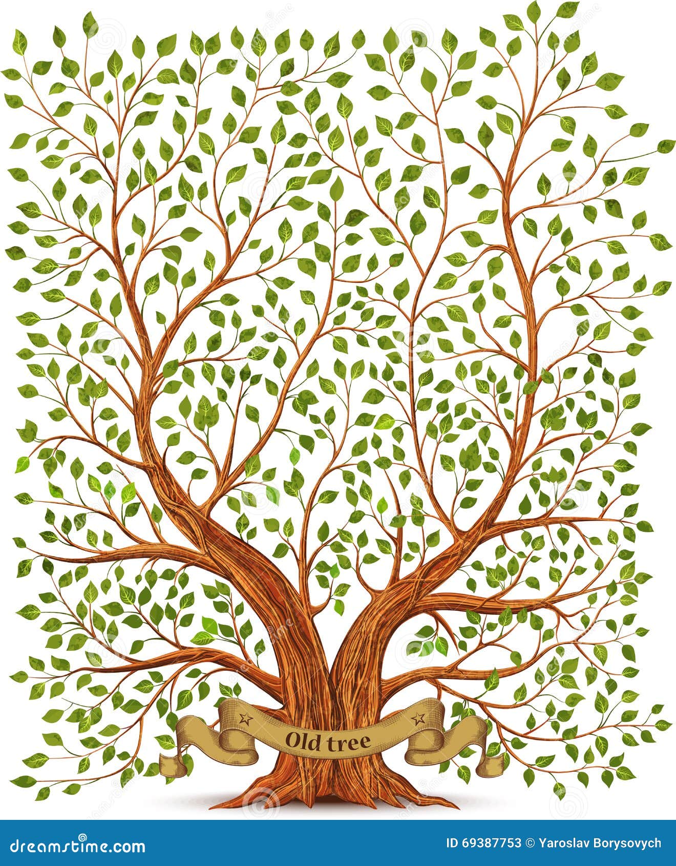 Old Vintage Tree Vector Stock Vector - Image: 69387753