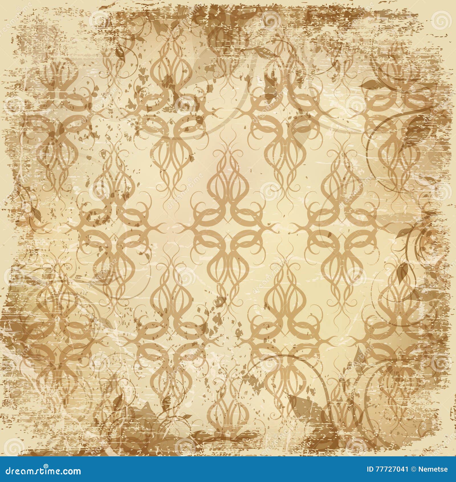 Old Vintage Wallpaper Paper Stock Vector - Illustration of golden,  abstract: 77727041