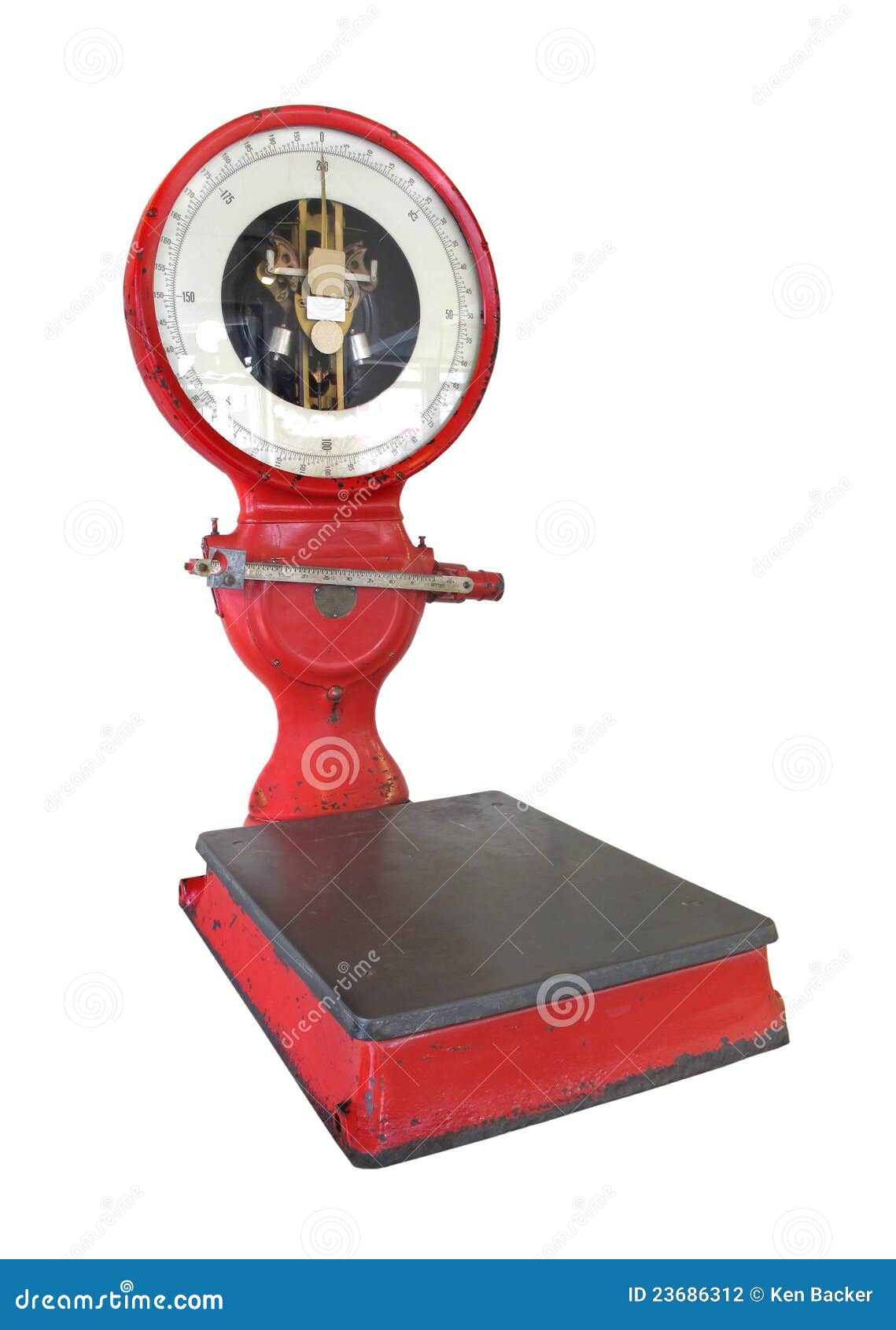 Old Vintage Weight Scale Isolated Stock Photo Image of measurement