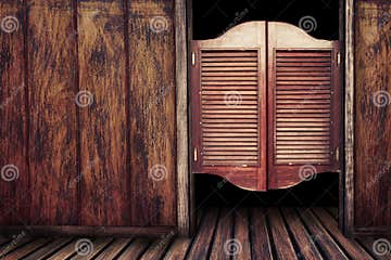 Old Vintage Wooden Saloon Doors Stock Photo - Image of oldfashioned ...