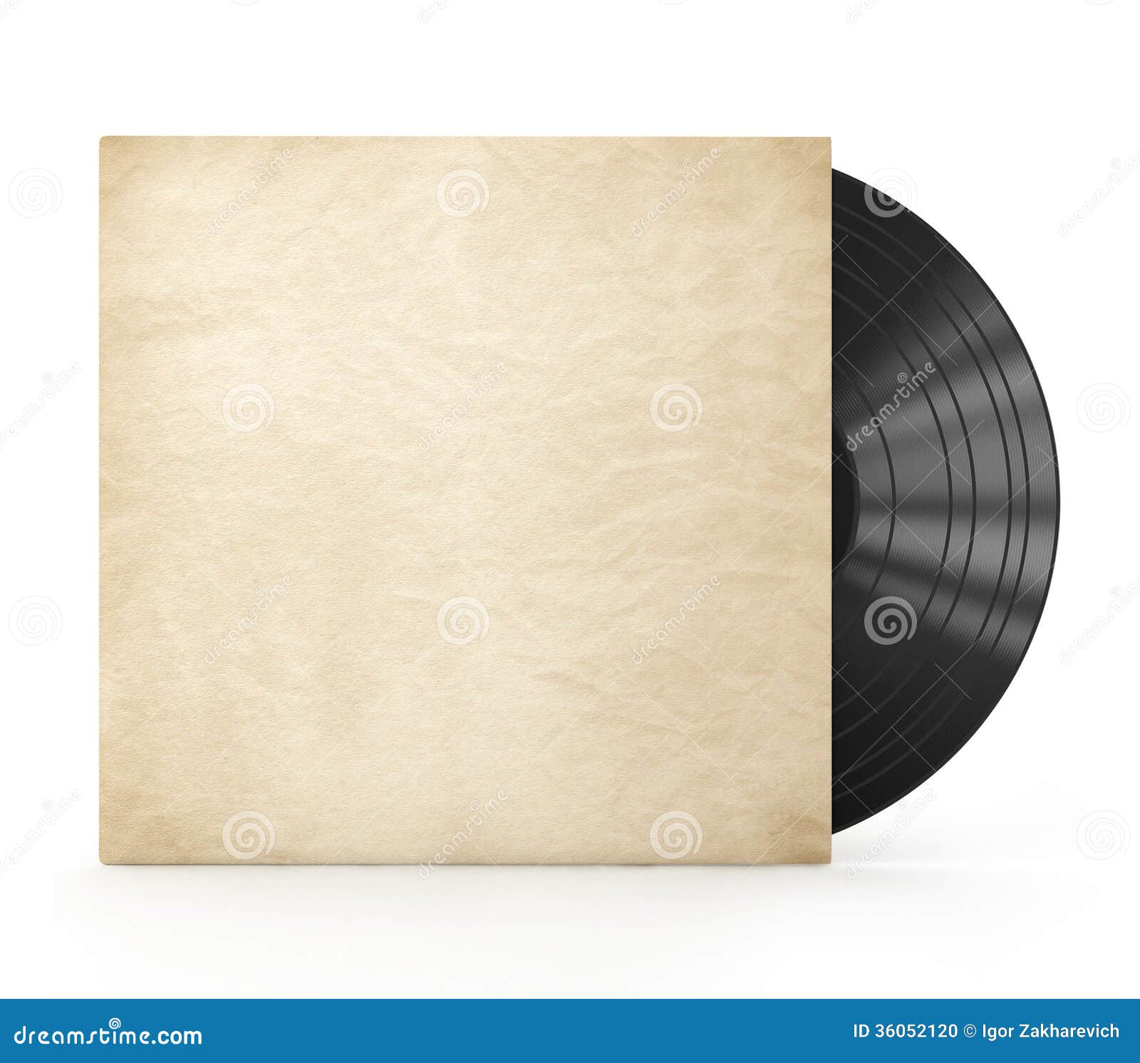 old vinyl record in a paper case