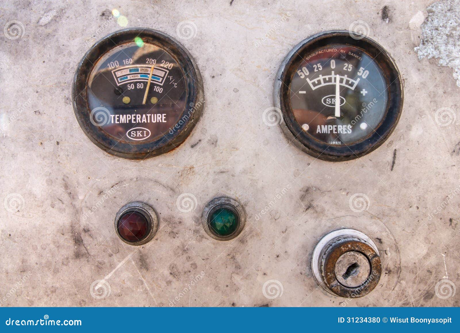 Old Voltage gauges stock photo. Image of gauge, metter 31234380