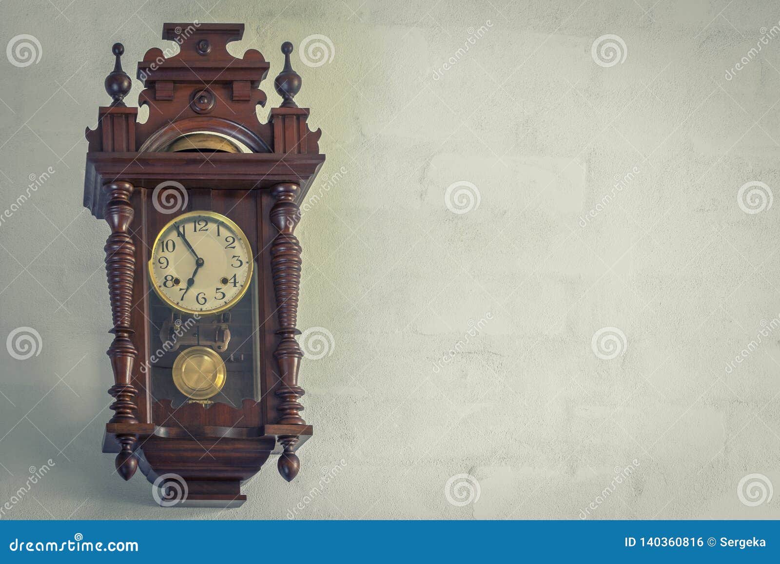 Old Wall Clock Stock Photo Image Of Decorative Furniture 140360816
