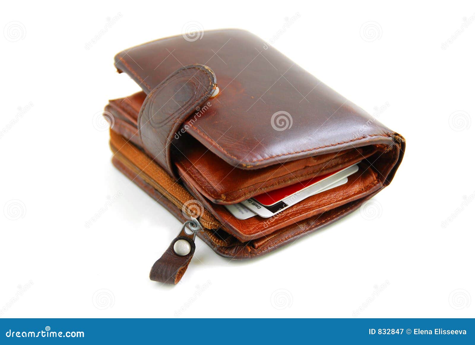 Old wallet stock image. Image of close, leather, full, banking - 832847