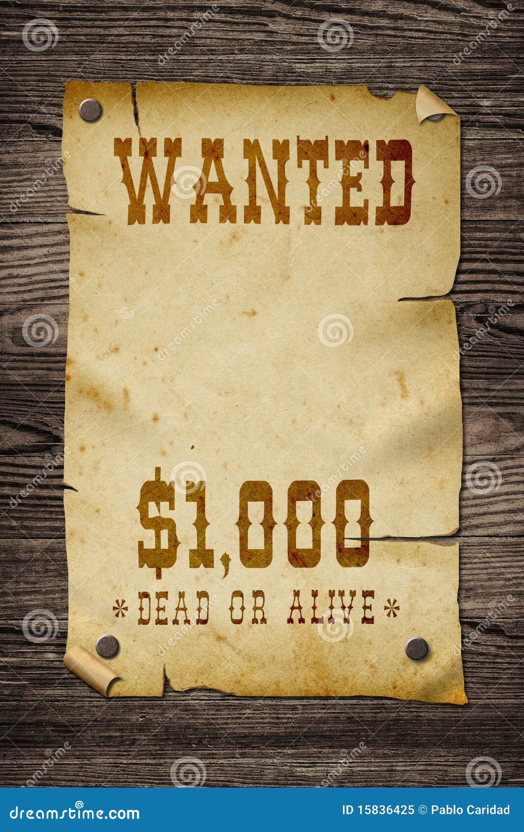 Old wanted sign. stock image. Image of aged, wallpaper - 15836425