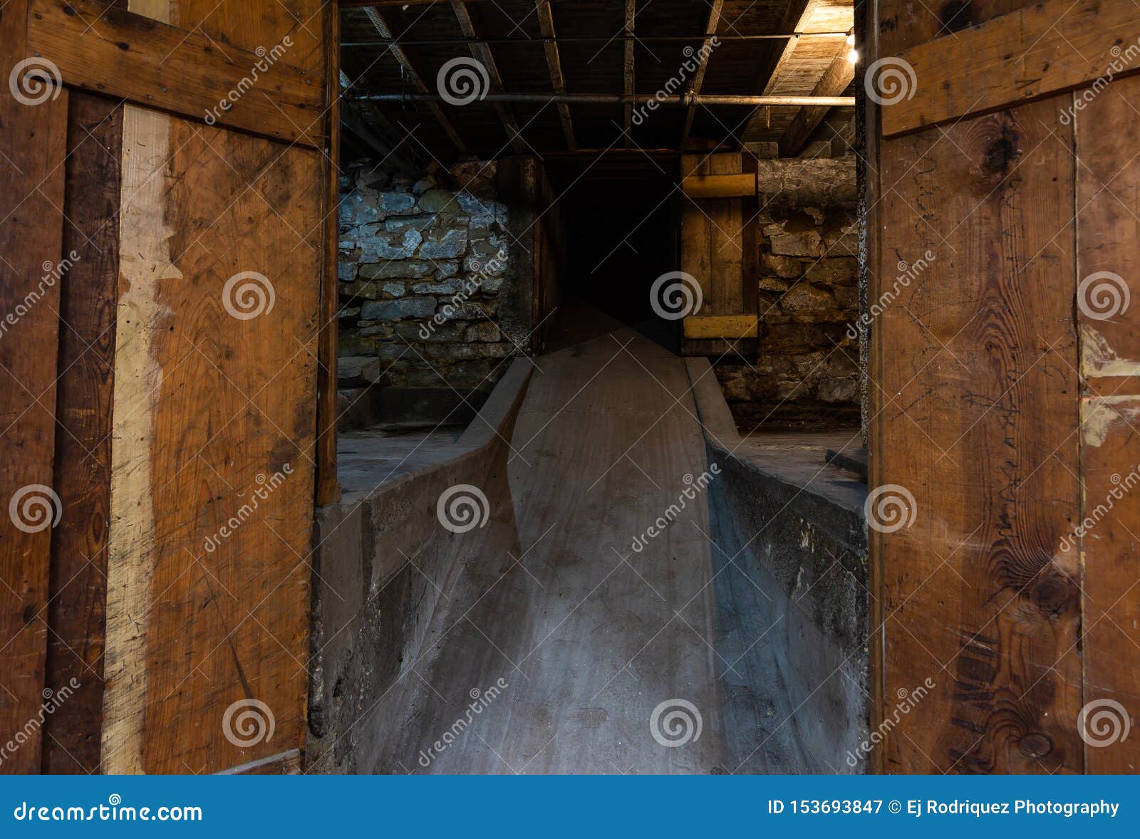 Old Warehouse Loading Chute Stock Image Image of illinois, concrete