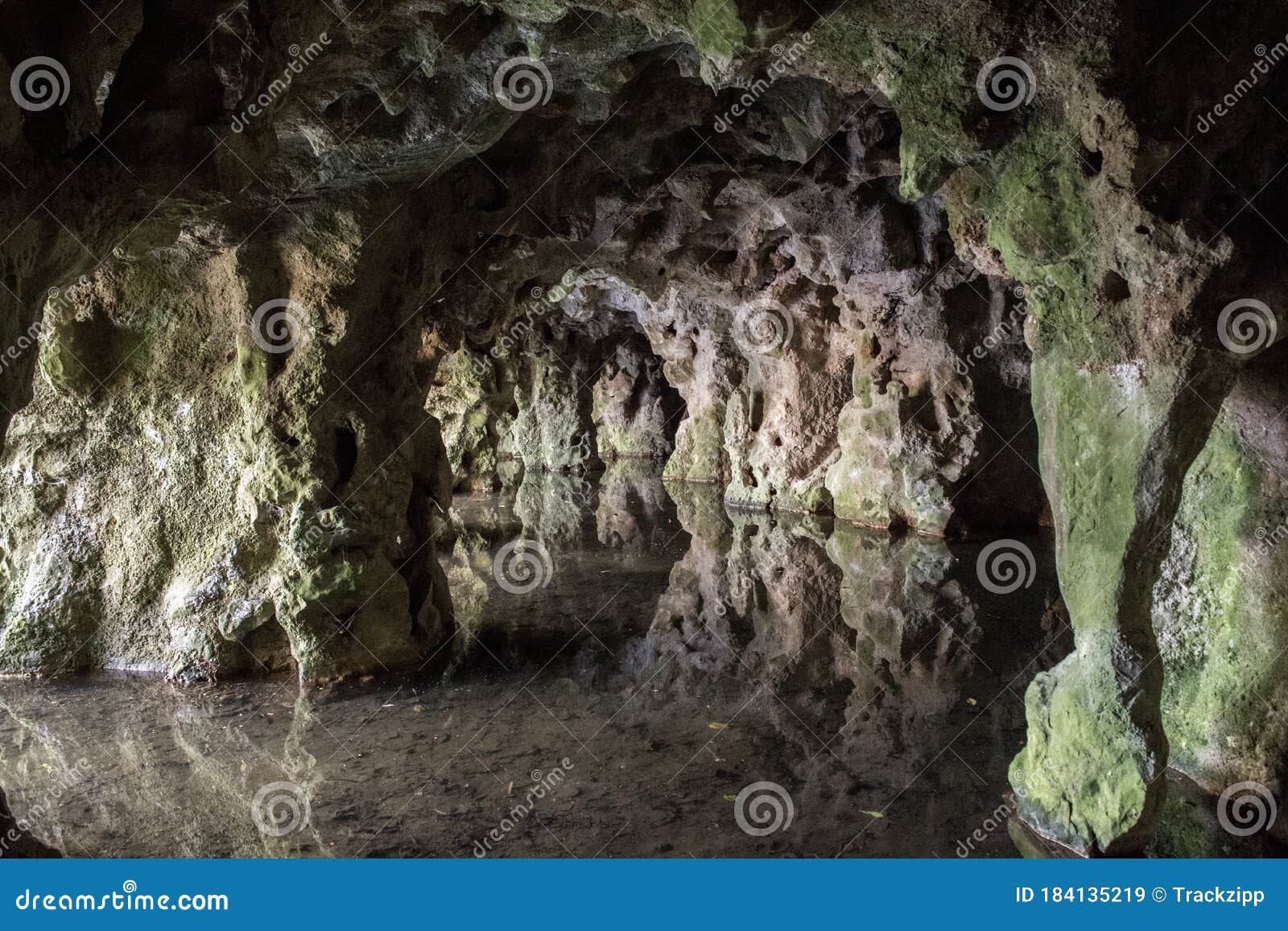 Old WaterFilled Cave in Portugal Stock Image Image of mystery