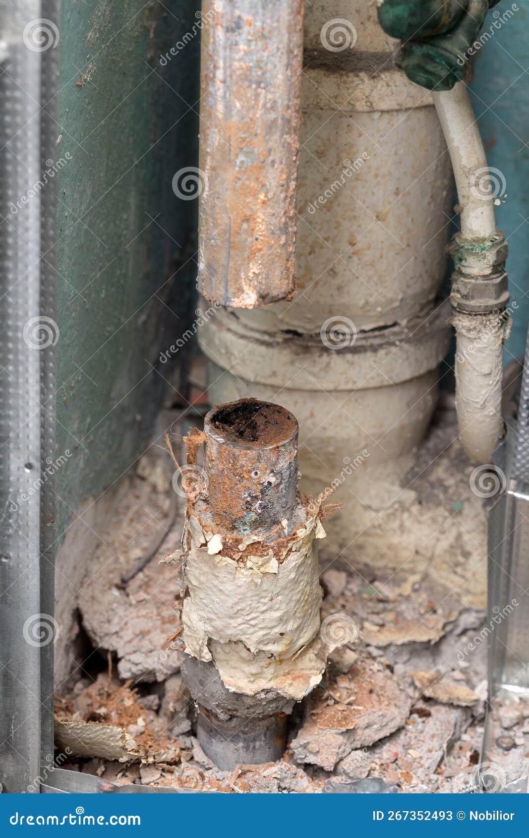 Old Water Pipe Clogged with Rust Stock Image Image of design, water