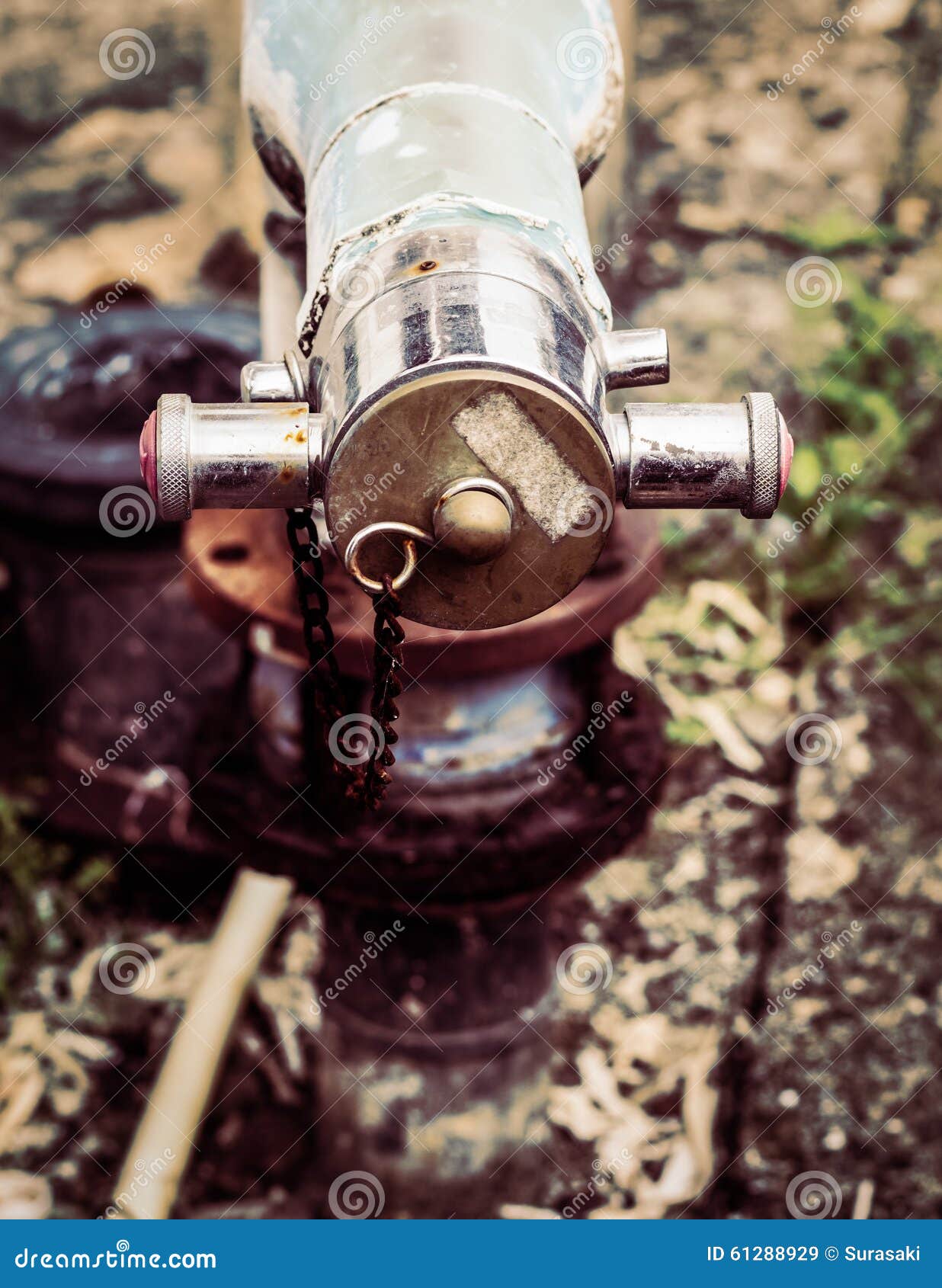 Old water pipe stock image. Image of chain, background 61288929