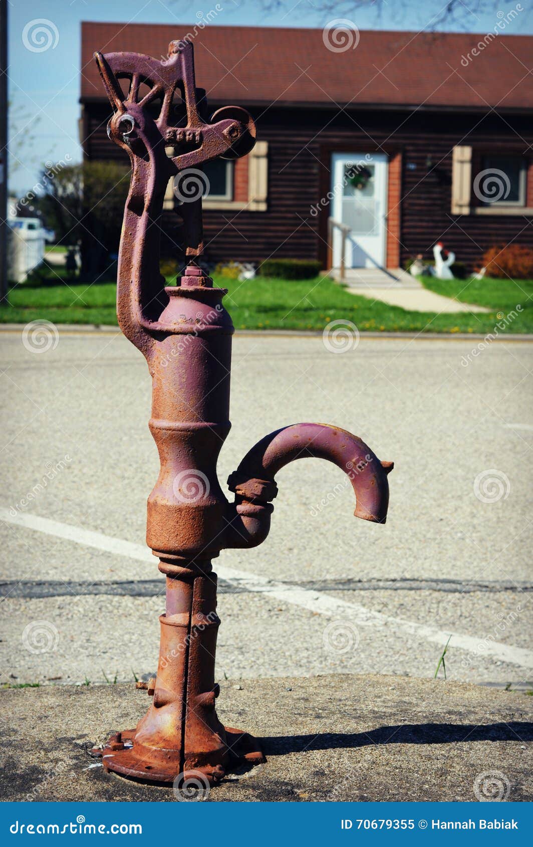 Old Water Pump stock image. Image of antique, house, brown 70679355