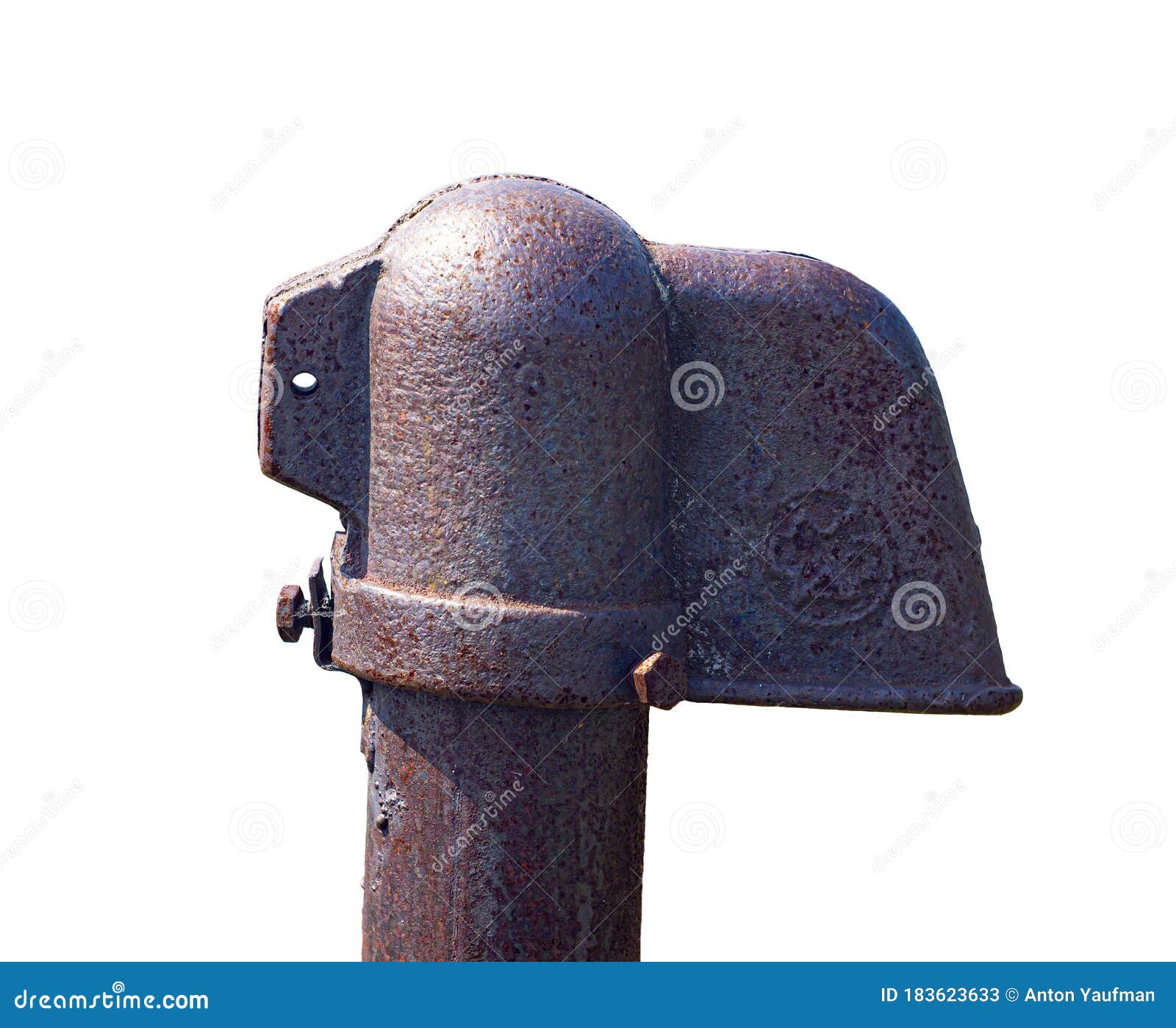 Old Water Pump on White Background Stock Image - Image of device ...