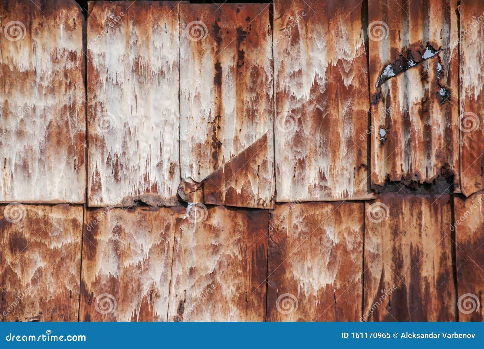 Old rusty tin wall surface stock image. Image of construction 161170965