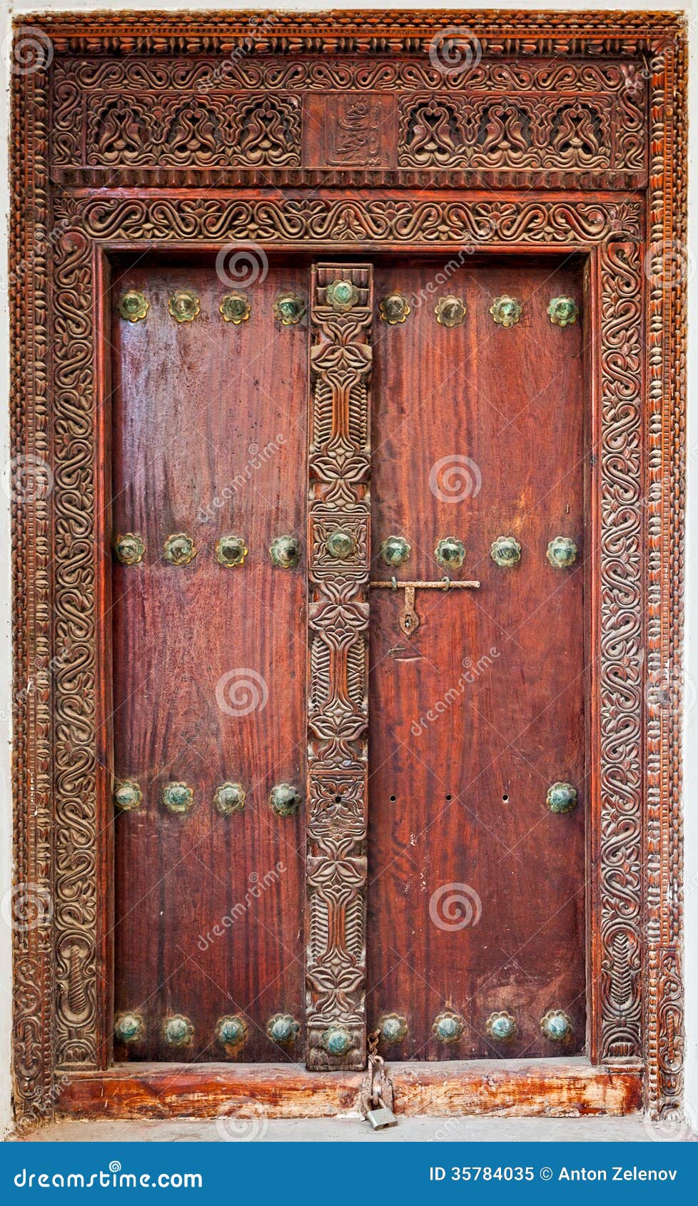 Carved Wooden Doors of Stone Town, Zanzibar Stock Image - Image of front, doors: 171036855