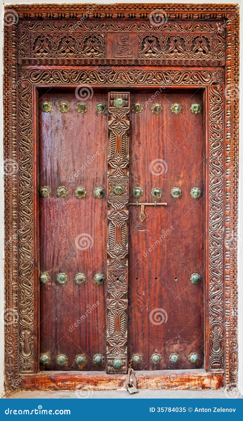 Carved Wooden Doors of Stone Town, Zanzibar Stock Image - Image of front,  doors: 171036855