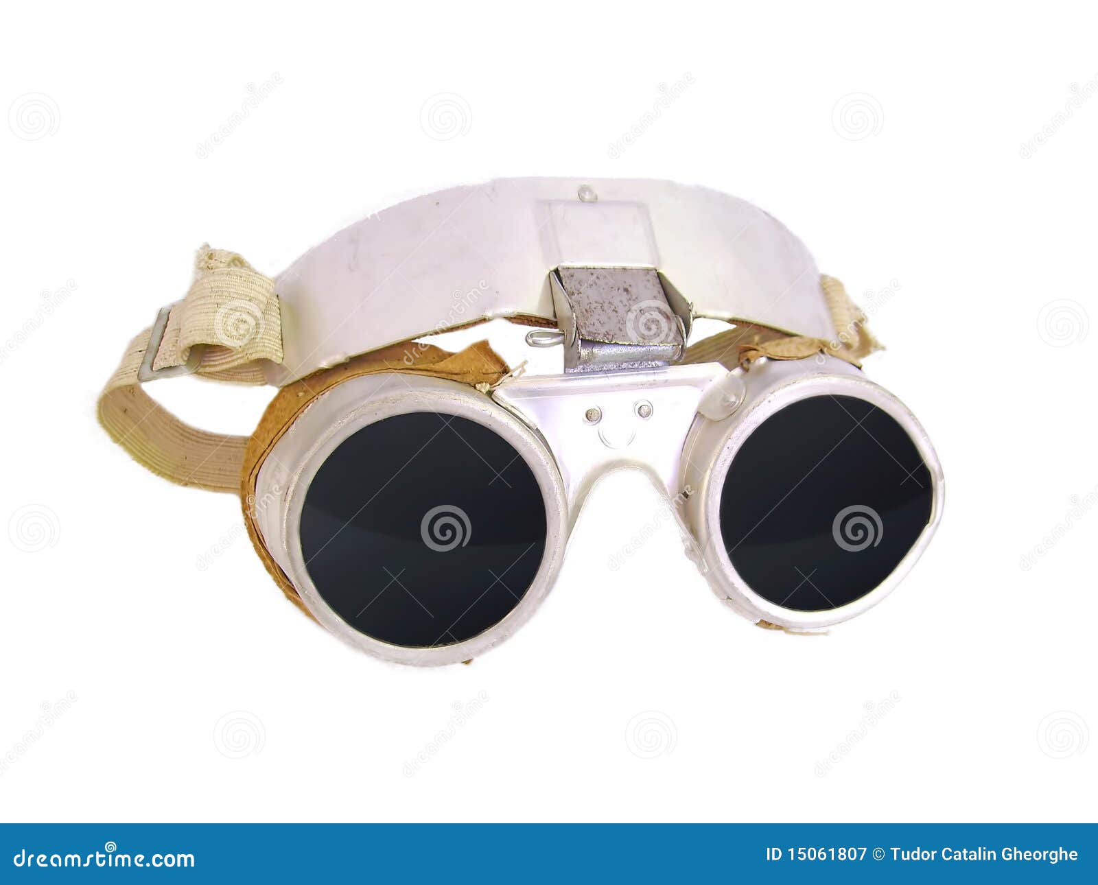 Old welding glasses stock image. Image of lens, closeup 15061807