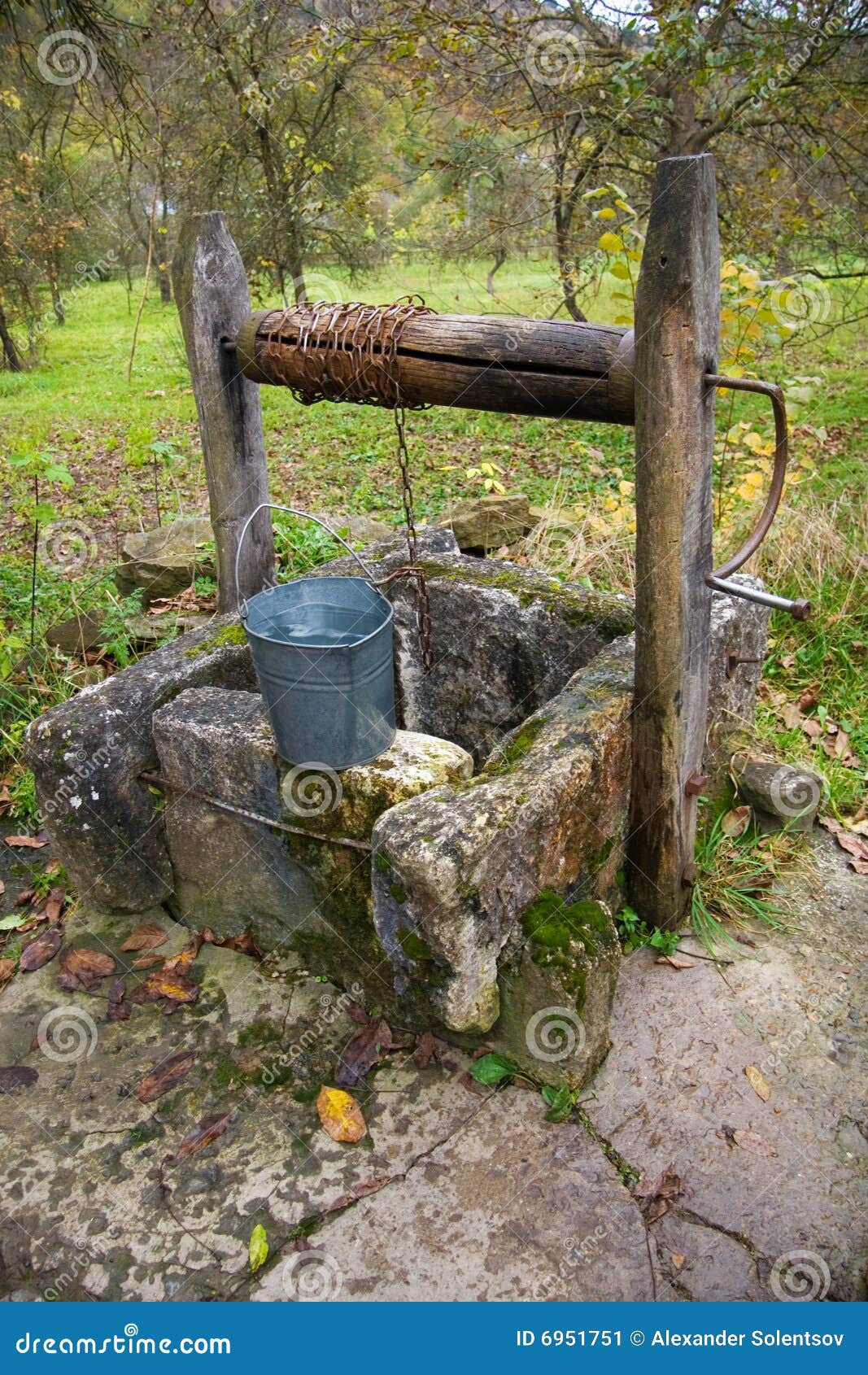 Old well stock image. Image of water, outdoors, ancient 6951751