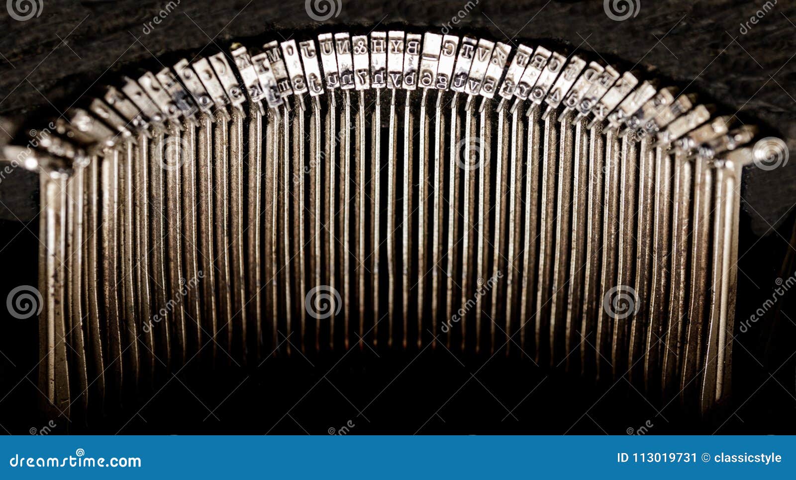 Old Well Worn Antique Typewriter Key Striker Set Stock Image Image of