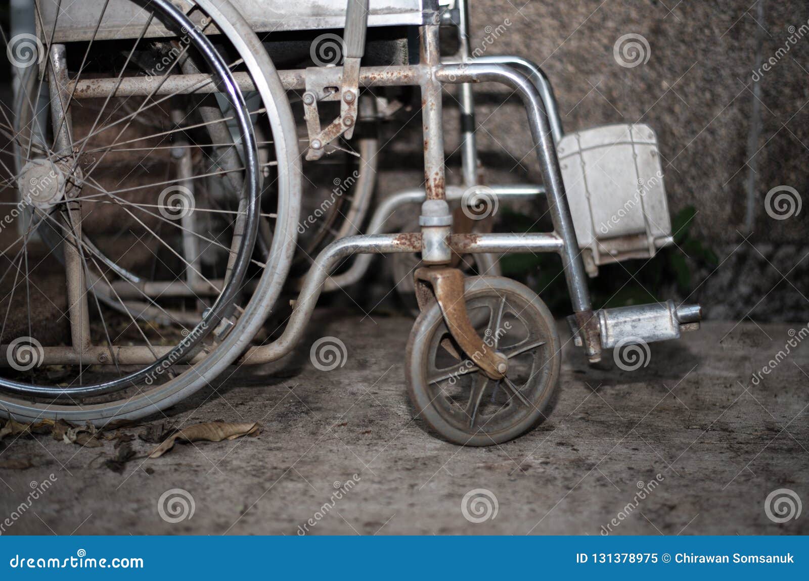 Old Wheelchair in Dark Tone. Stock Image Image of patient, disabled