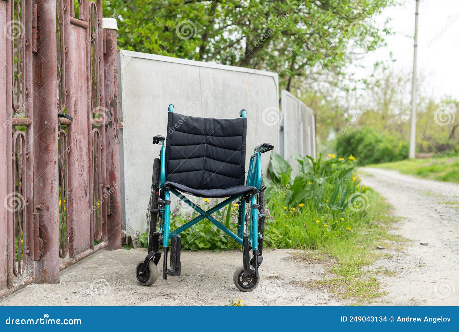 Old Wheelchair Near the House Stock Photo Image of weak, handicapped