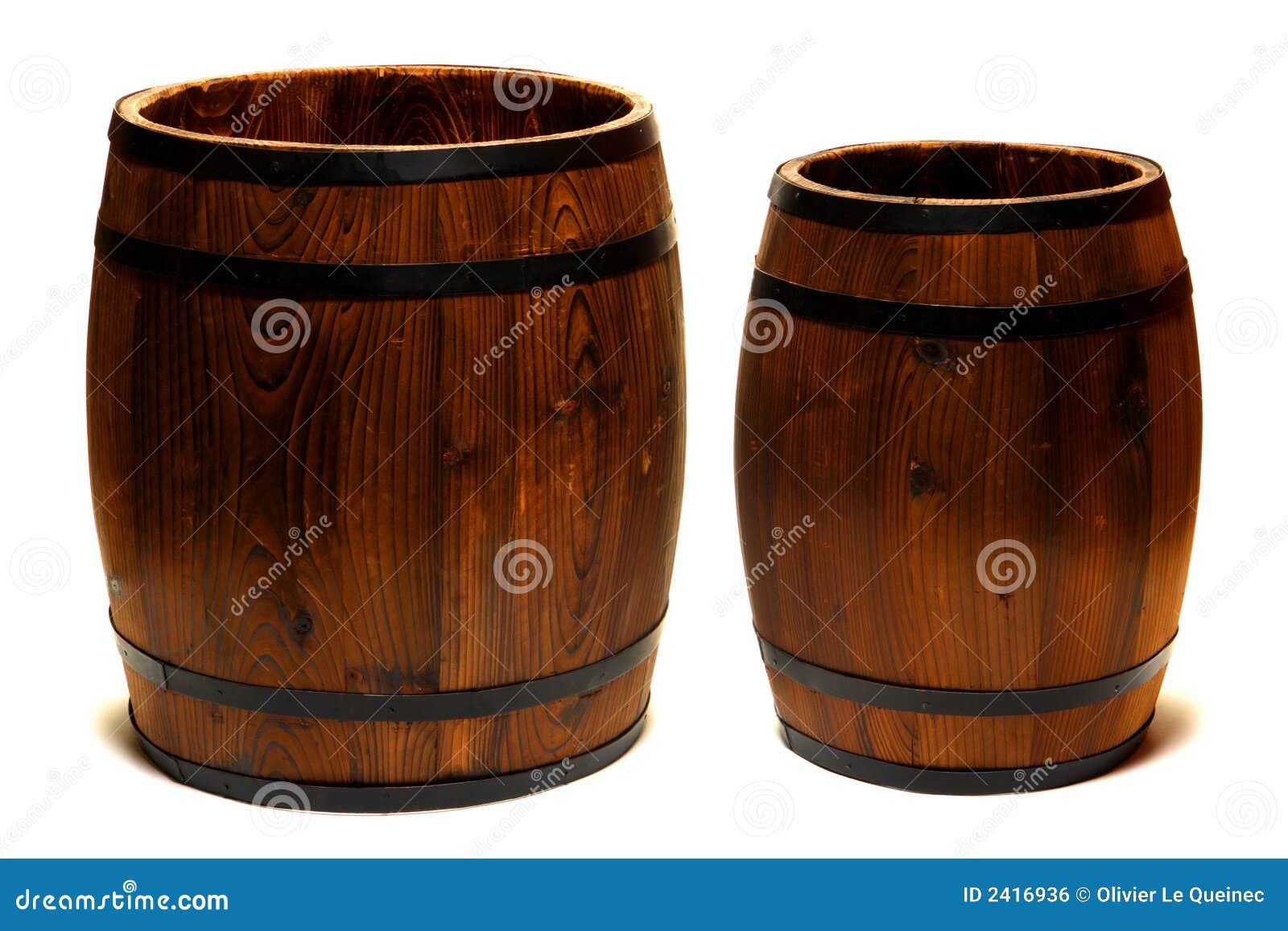 Old Whisky Barrels Or Wine Casks Wood Containers Royalty Free Stock