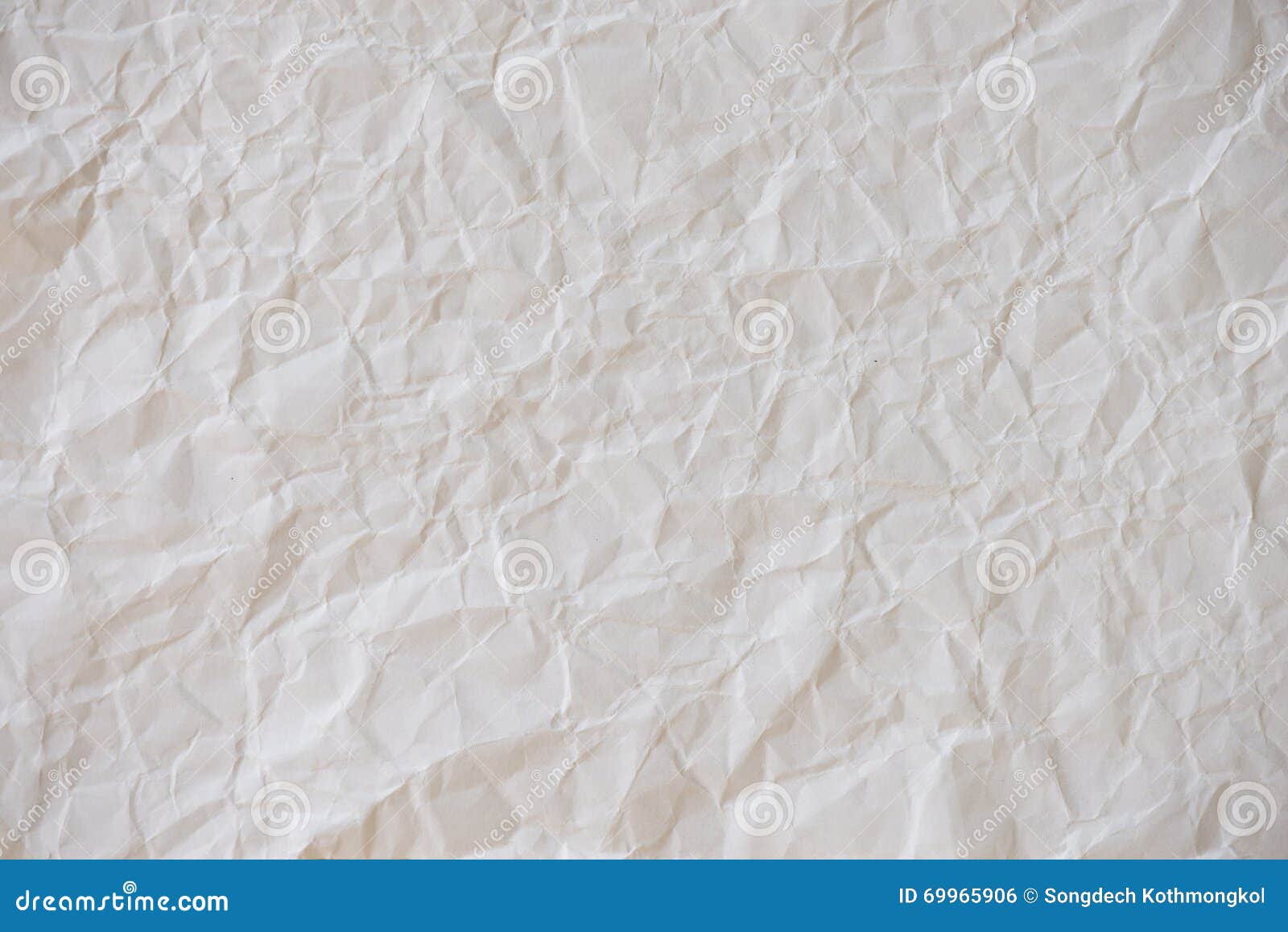 Old White Crumpled Paper Sheet Texture Stock Photo Image of background, folded 69965906