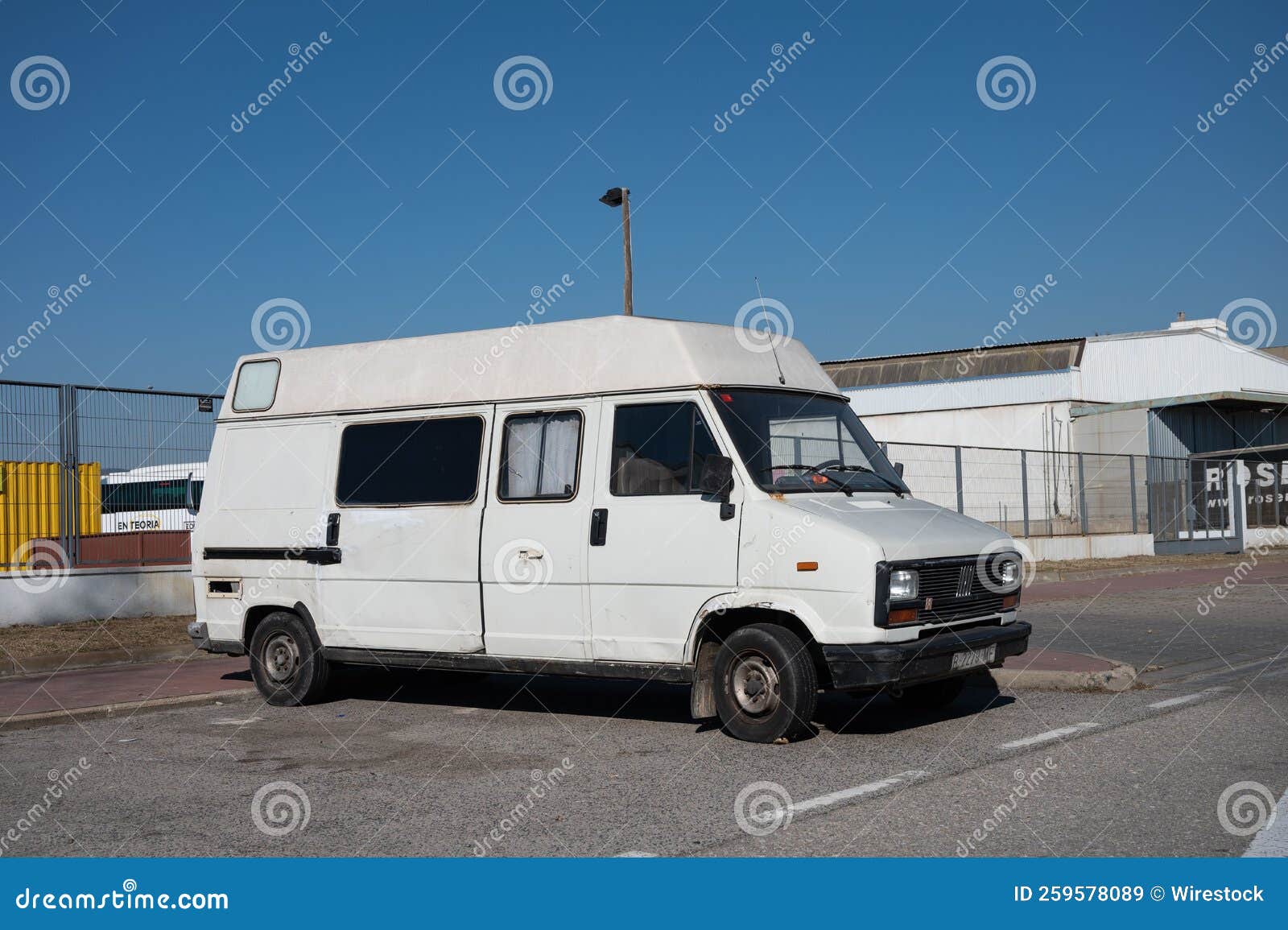 White Fiat Ducato Cargo Van With Tall Roof Parked On The Street Stock Photo  - Download Image Now - iStock