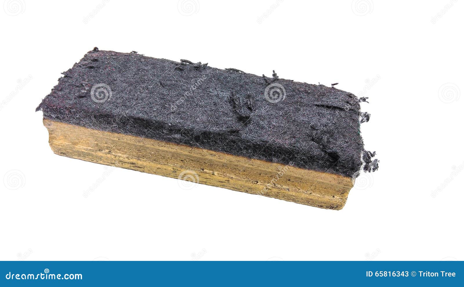 Old Whiteboard Eraser on White Blackground Stock Image Image of