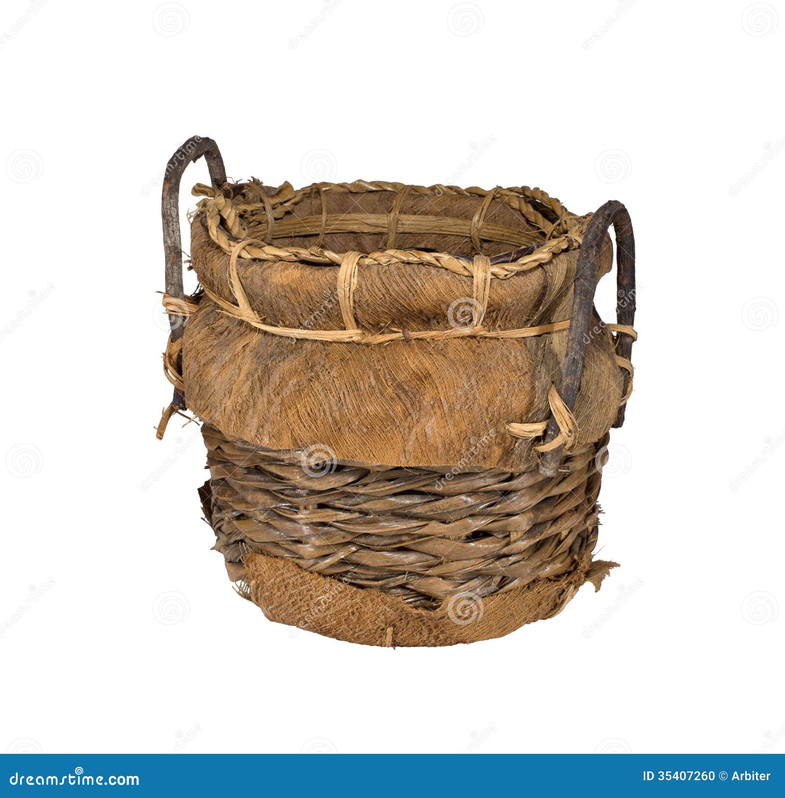 Old wicker basket stock photo. Image of white, handmade 35407260