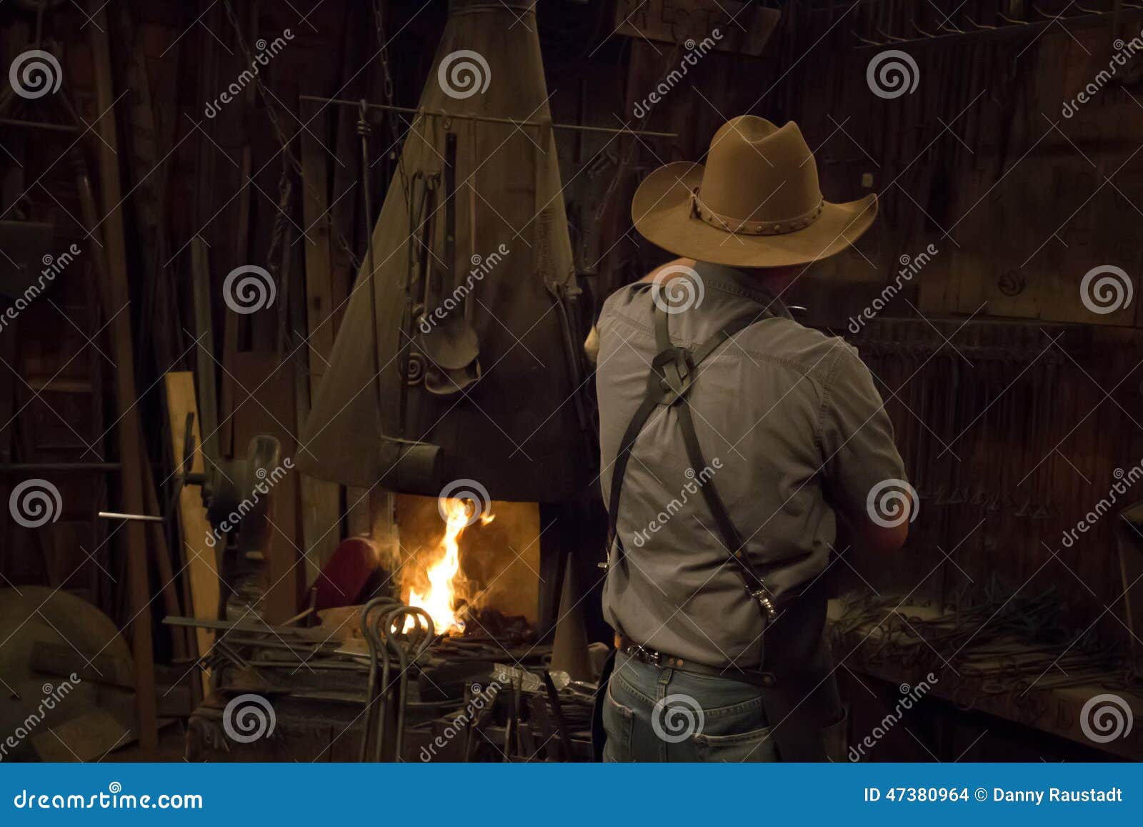 Old Wild West Blacksmith stock photo. Image of 47380964