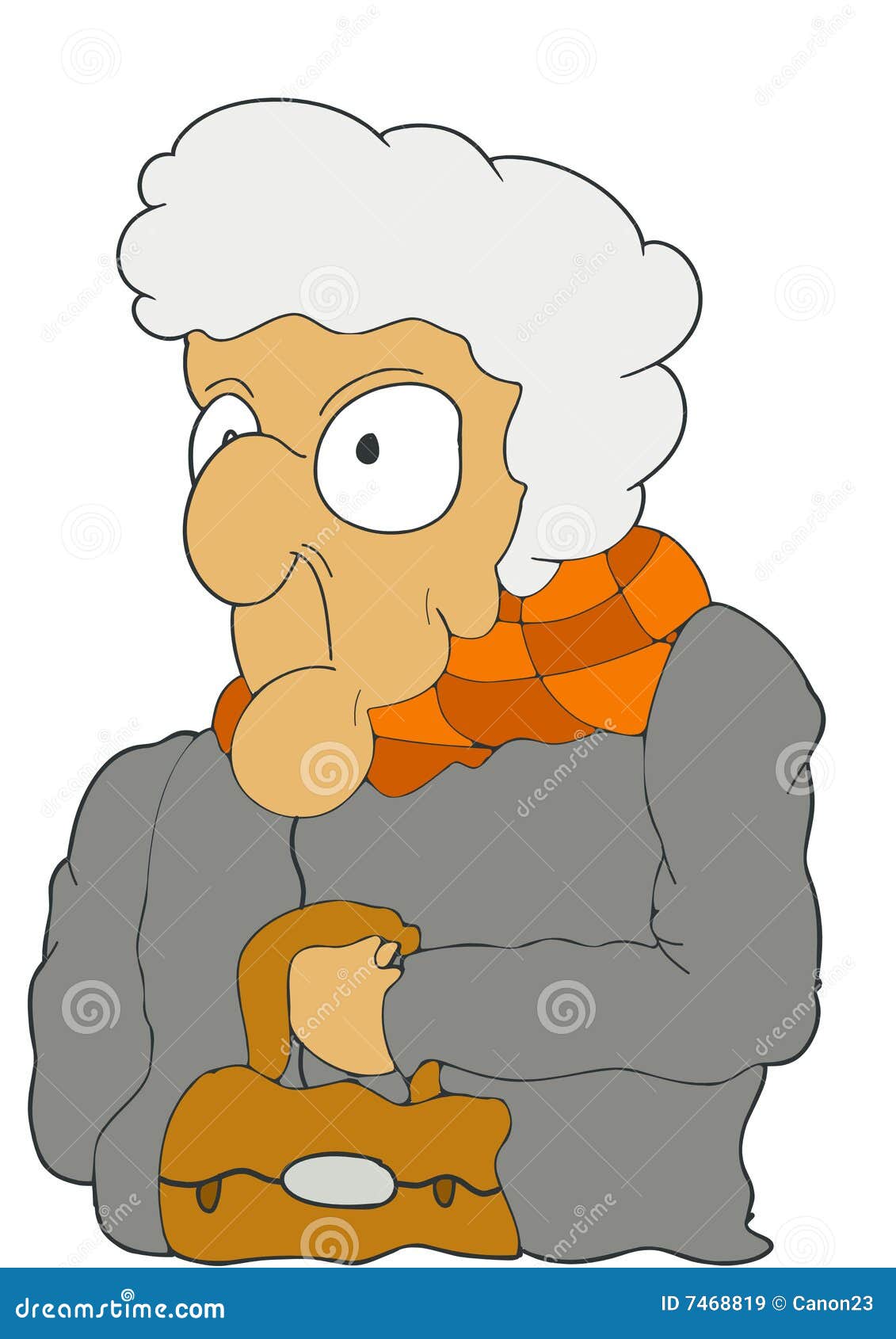 Old woman stock illustration. Illustration of aged, woman - 7468819