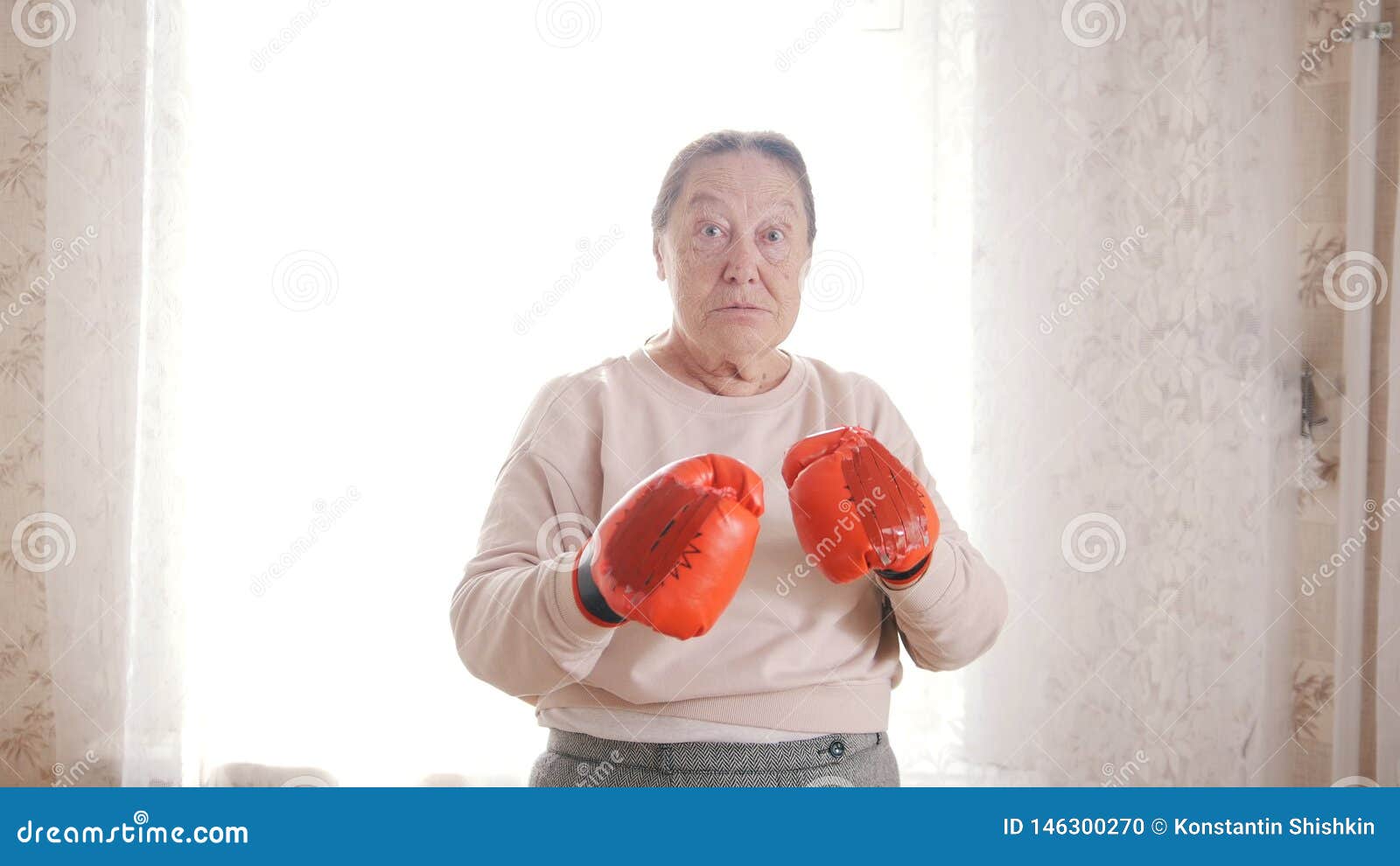 Older women fist fighting