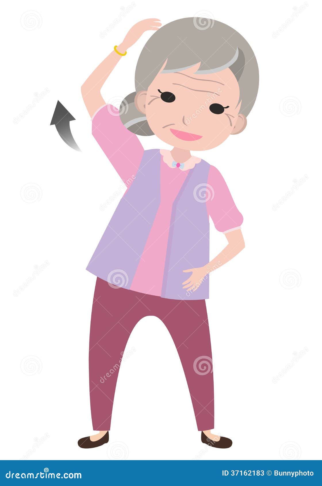 Old Woman Character Exercise Stock Vector - Illustration ...