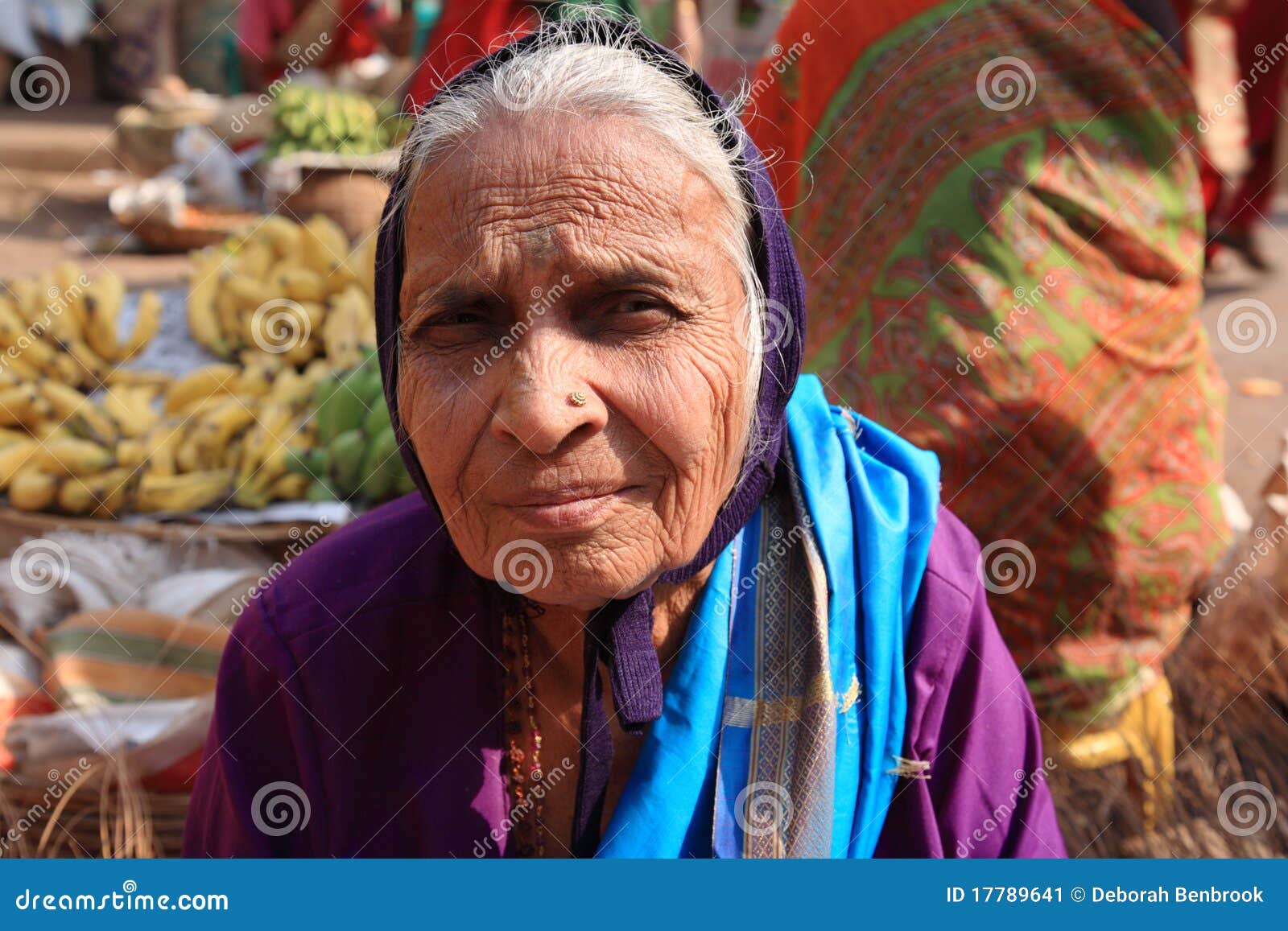 Old Woman At Indian Market Goa Editorial Photo - Image of ...