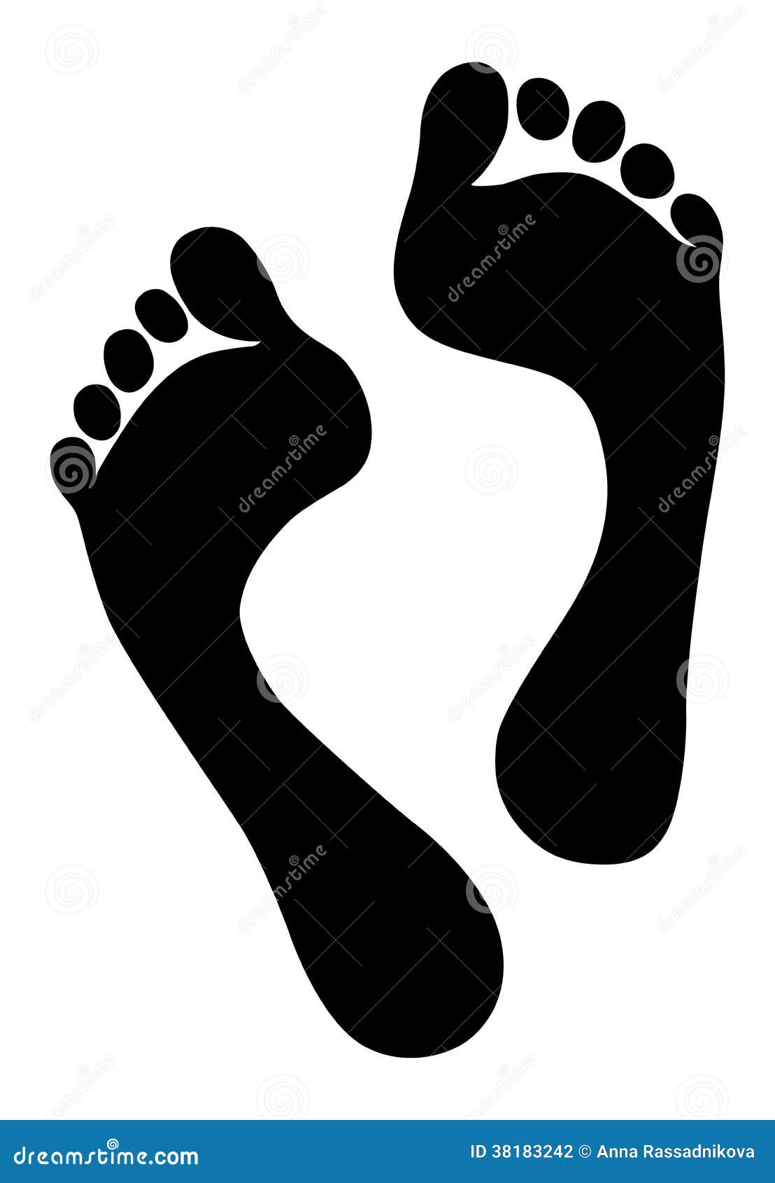 Old Woman Silhouette Foot Prints Stock Vector - Illustration of ...