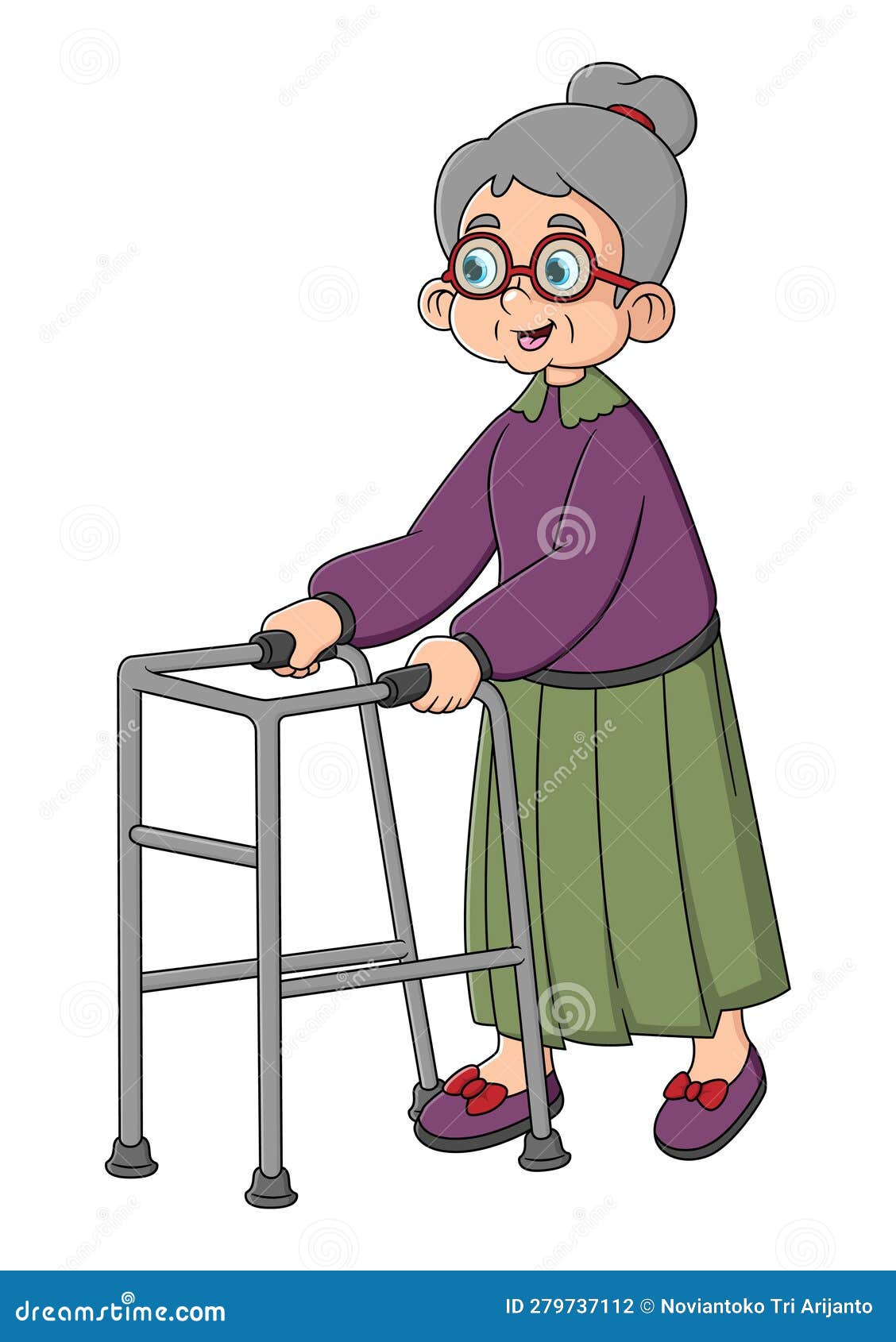 Old Woman Walking With Zimmer Frame Clipart Image Isolated On White old-woman-walking-with-zimmer-frame-clipart-image-isolated-on-white