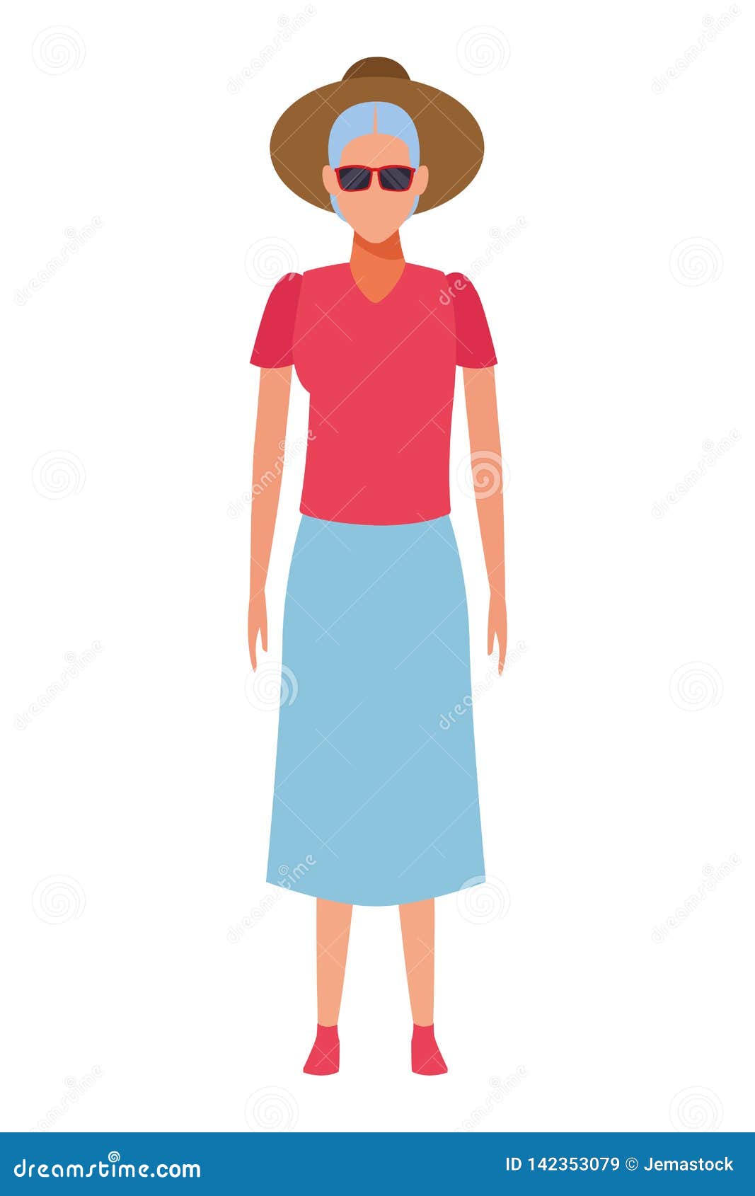 Old Woman Wearing Summer Clothes Stock Vector - Illustration of cartoon, beach: 142353079 Old Woman Wearing Summer Clothes Stock Vector - Illustration of cartoon, beach: 142353079