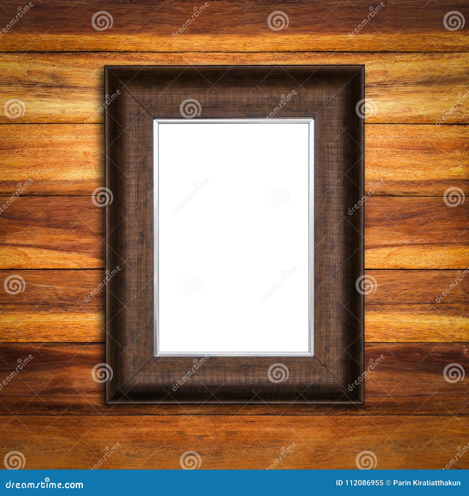 Old Wood Frame on Wooden Wall Stock Image Image of texture, style 112086955