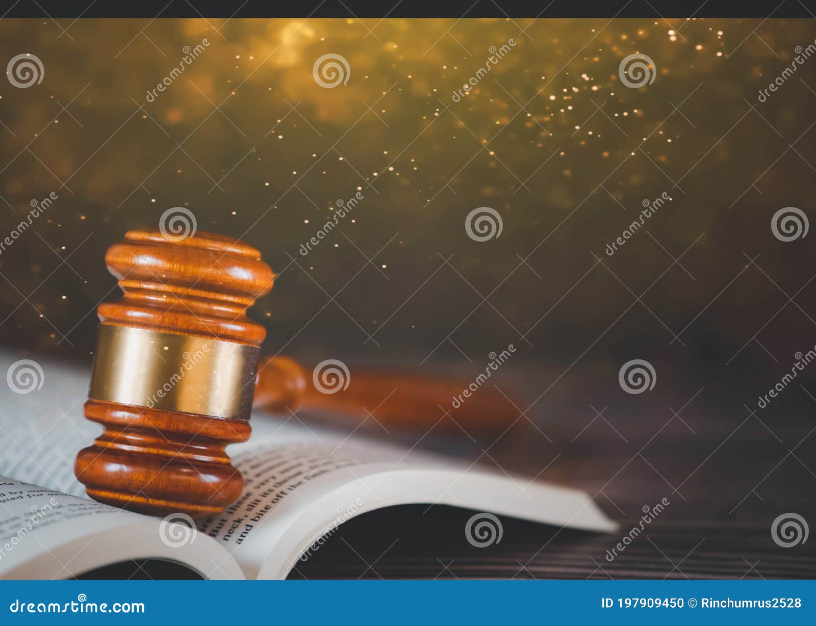 old wood judge hammer with law book on the table wood background, used for adjudication and justice