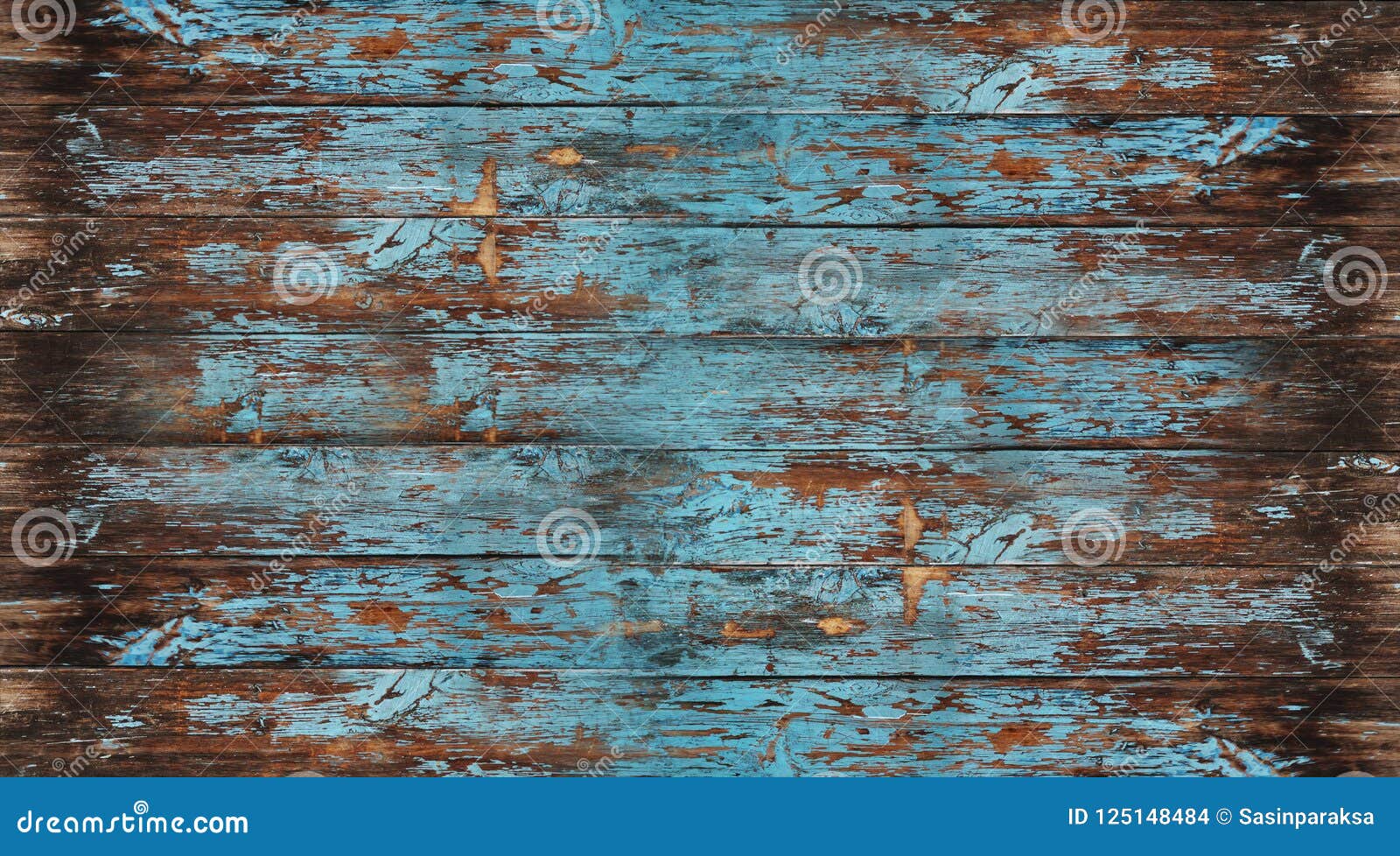 old wood texture, peeling painted blue wood for background