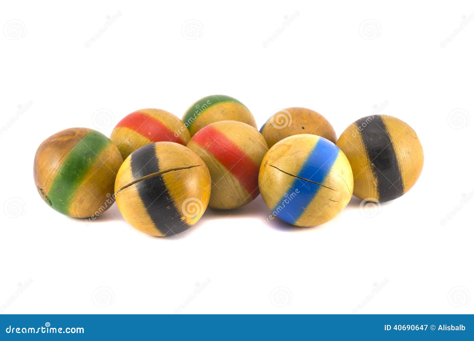 Old Wooden Balls Collection for Game Stock Image Image of collection
