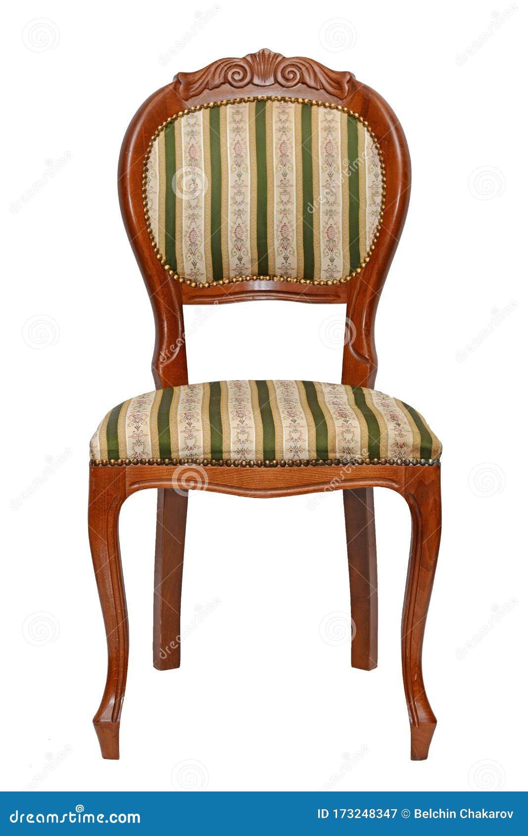 Old Wooden Chair Isolated on White Background Stock Image - Image of  ornate, home: 173248347