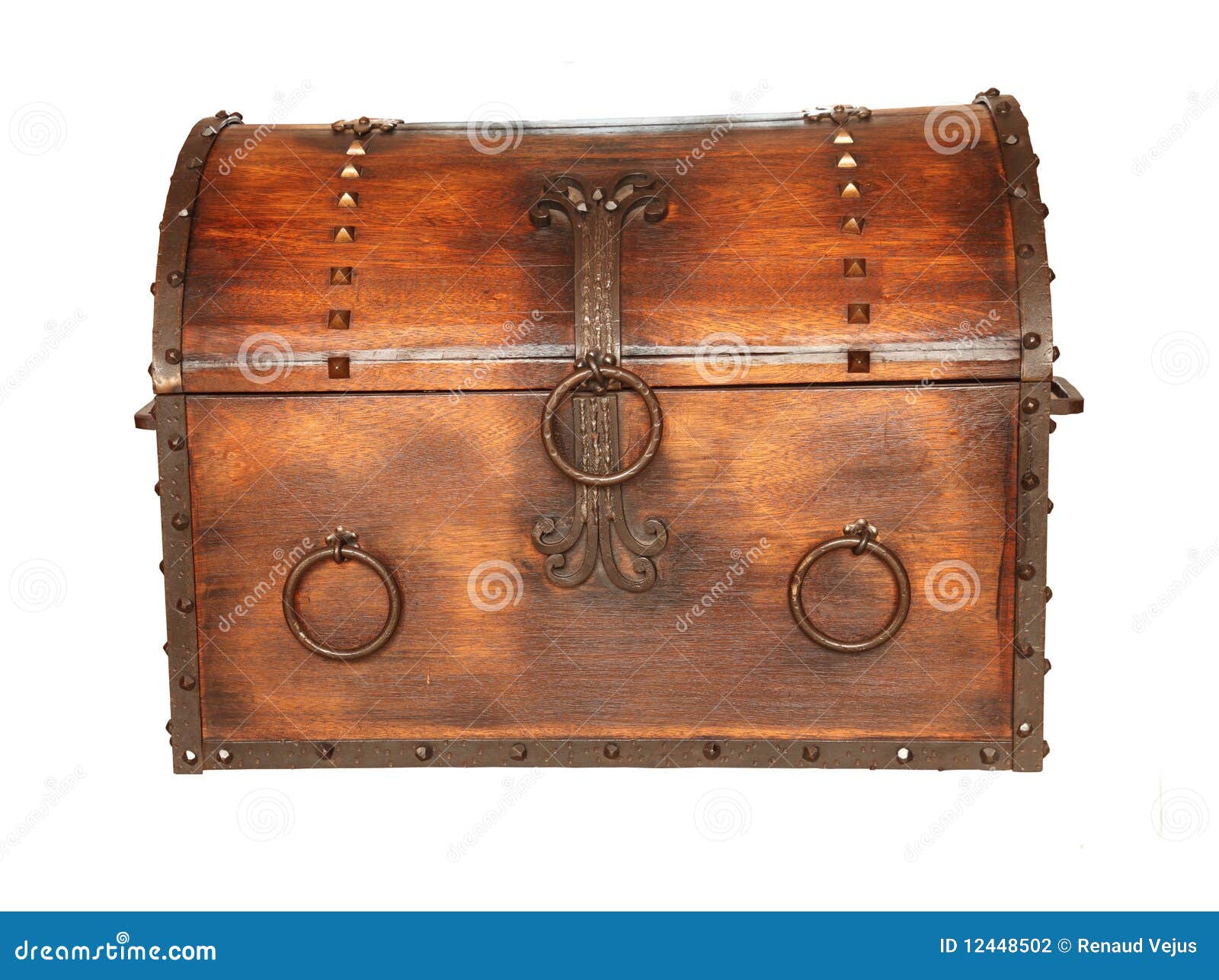 Old wooden chest stock photo. Image of buried, safe, security 12448502