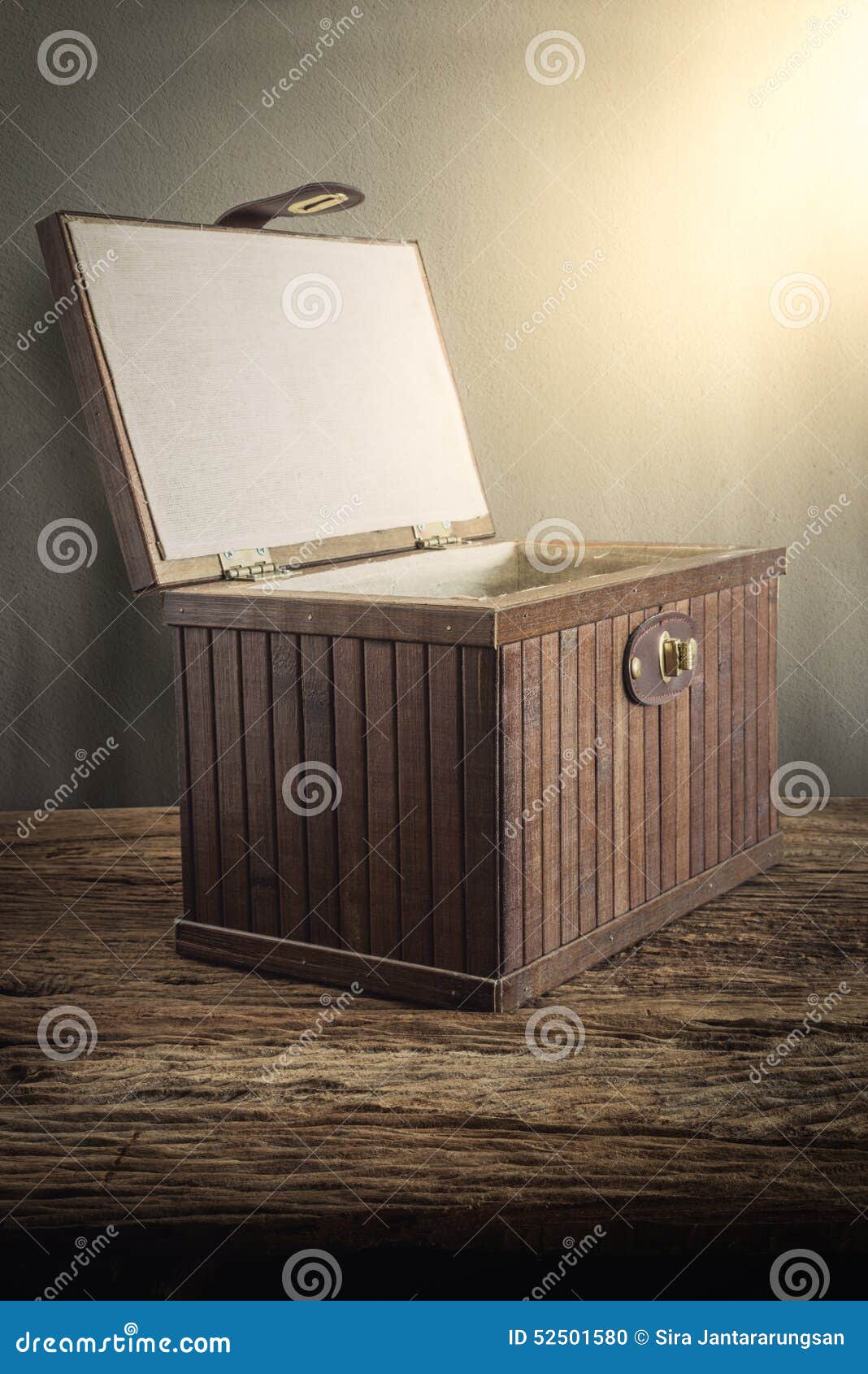 Mysterious locked cabinet. Pandora's box. Wooden treasure chests