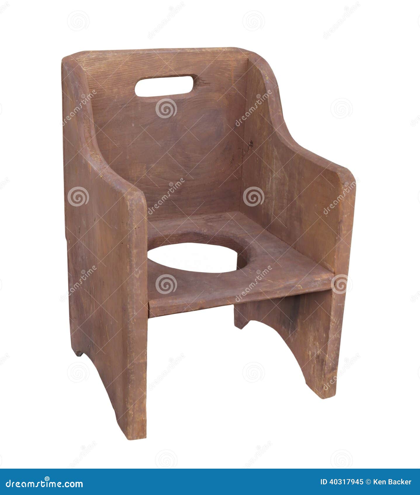 Old Wooden Child Potty Chair Isolated Stock Image Image Of Child