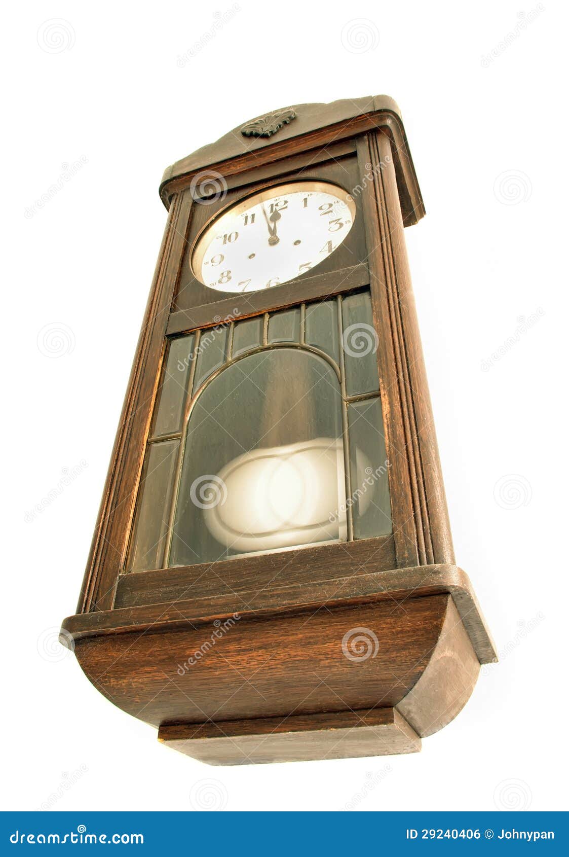 Old wooden clock stock photo. Image of isolated, ancient 29240406