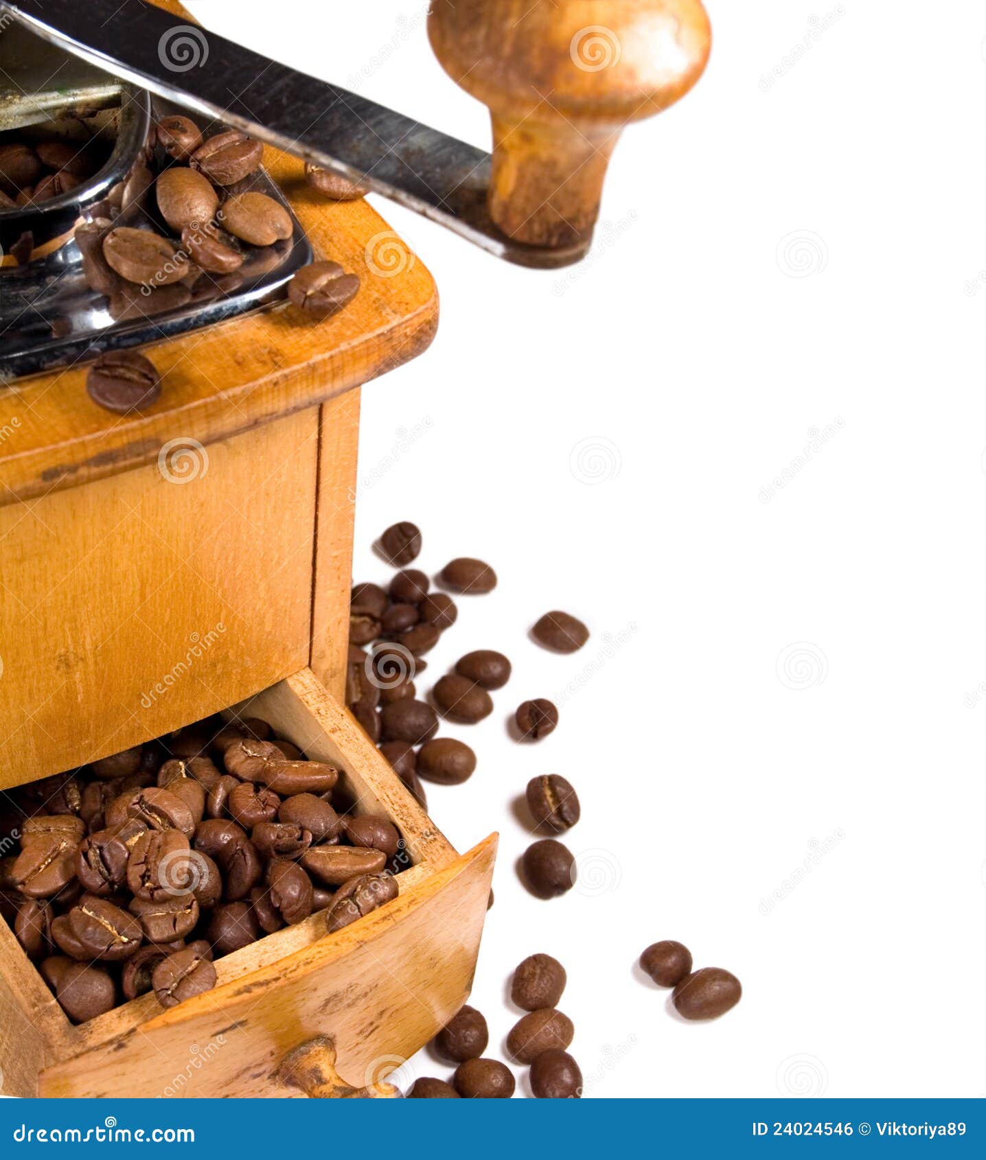 Old wooden coffee mill stock photo. Image of brown, espresso 24024546