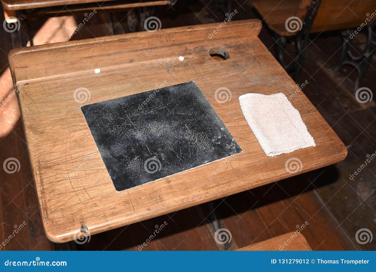 Vintage School Desk Made Of Wood Stock Photo Image Of Teachers