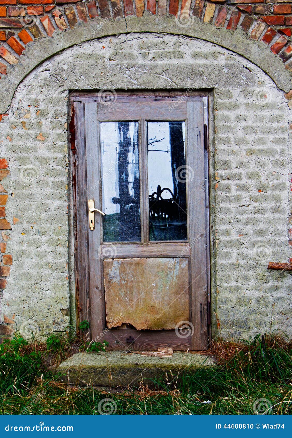 Old Wooden Door in Brick House Stock Photo Image of brickwork, block